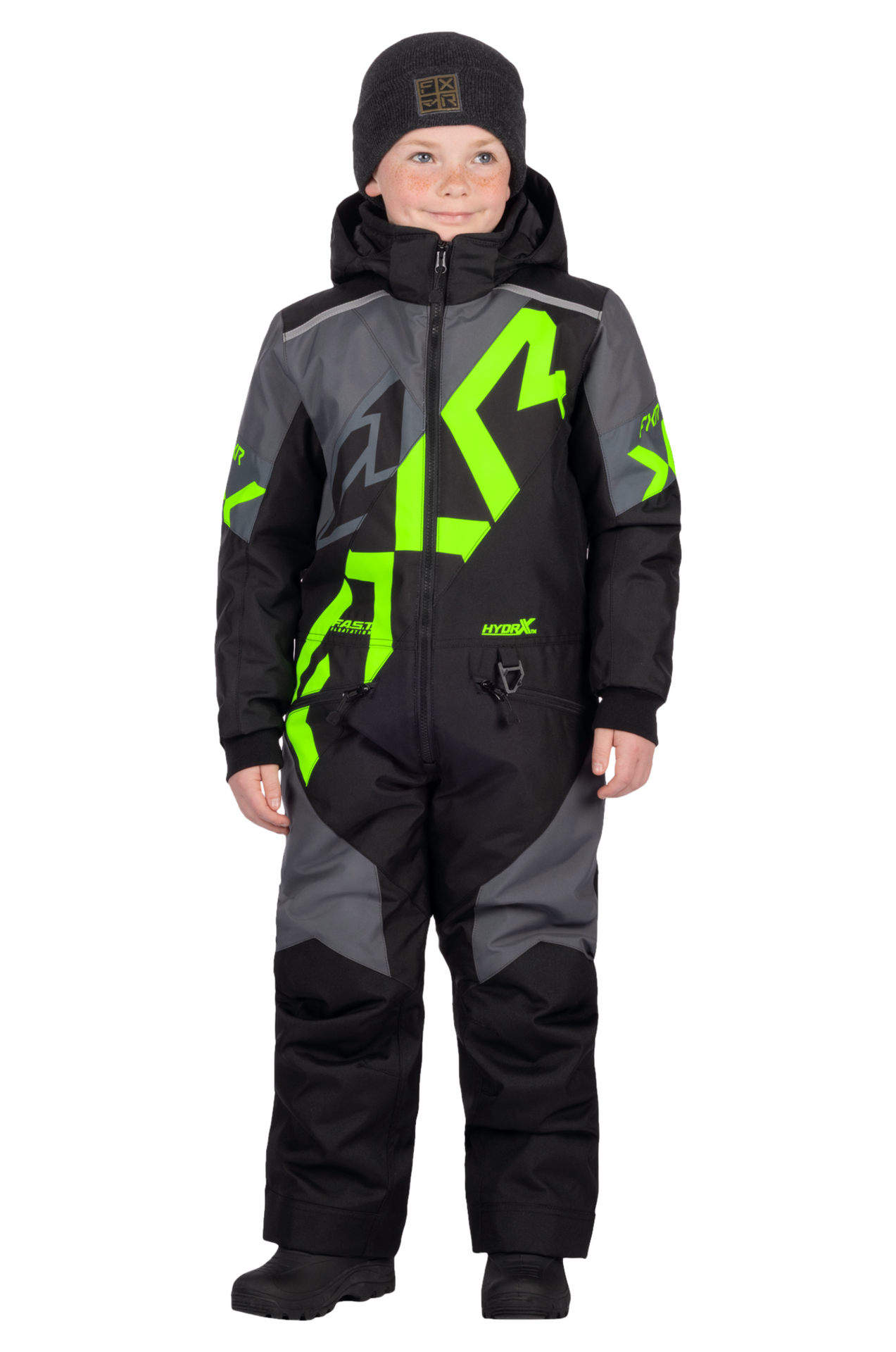 Kombinezon Jednoczęściowy FXR Cold Cross CX 26 Dziecięcy Czarny/Ciemnoszary/Limonkowy2