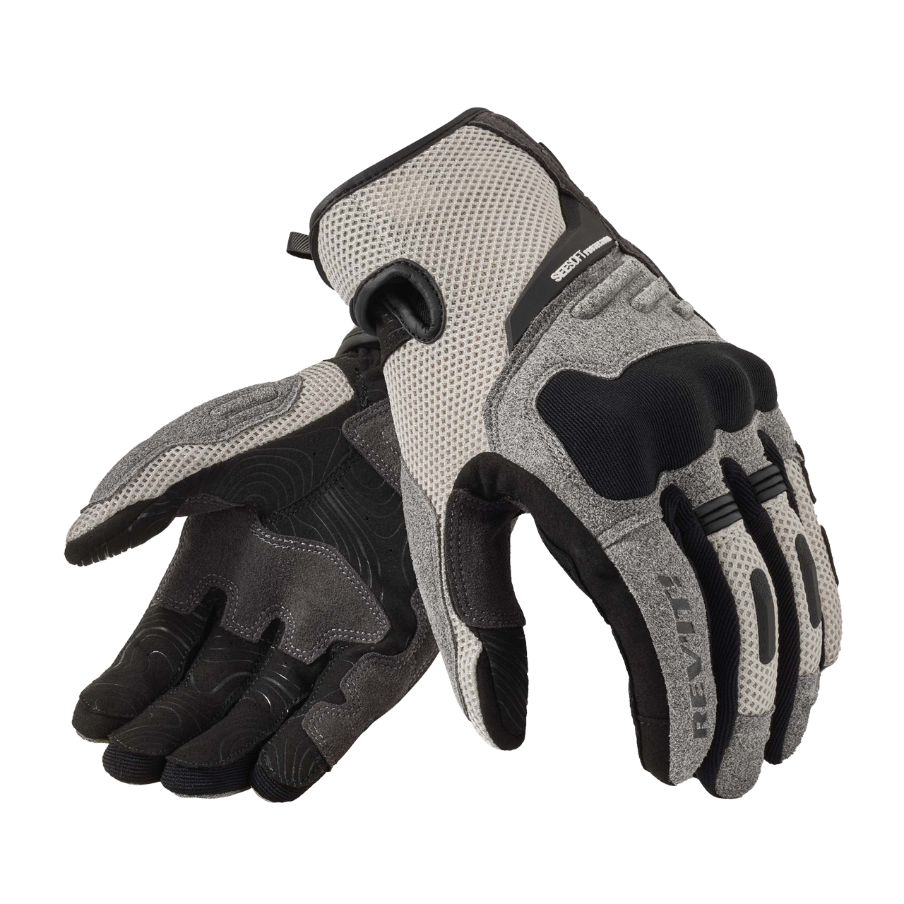 Rękawice Motocyklowe REV'IT! Cavern Jasnoszary/CzarnyXXL