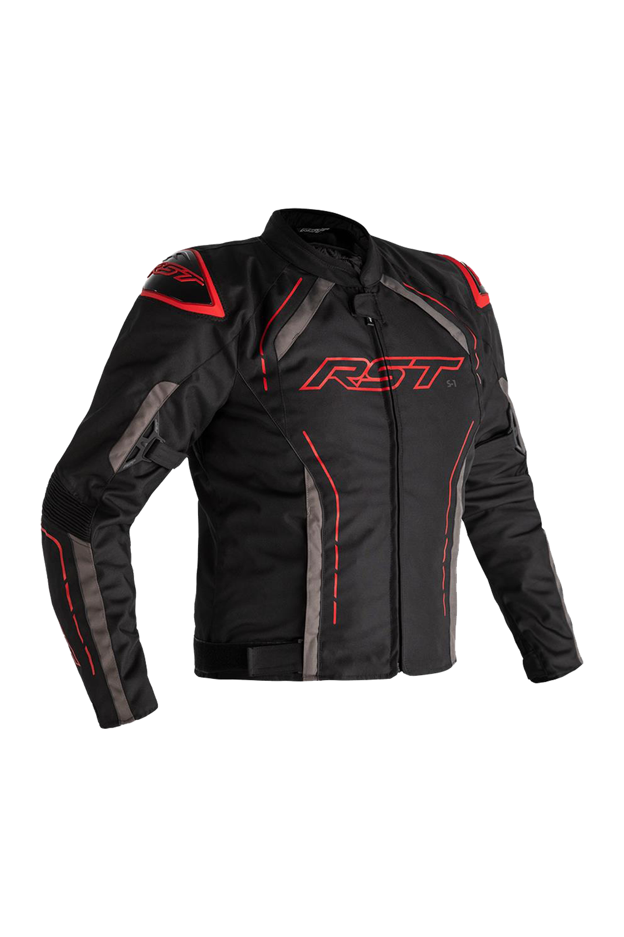 Kurtka Motocyklowa Tekstylna RST S-1 Czarny/Szary/CzerwonyS