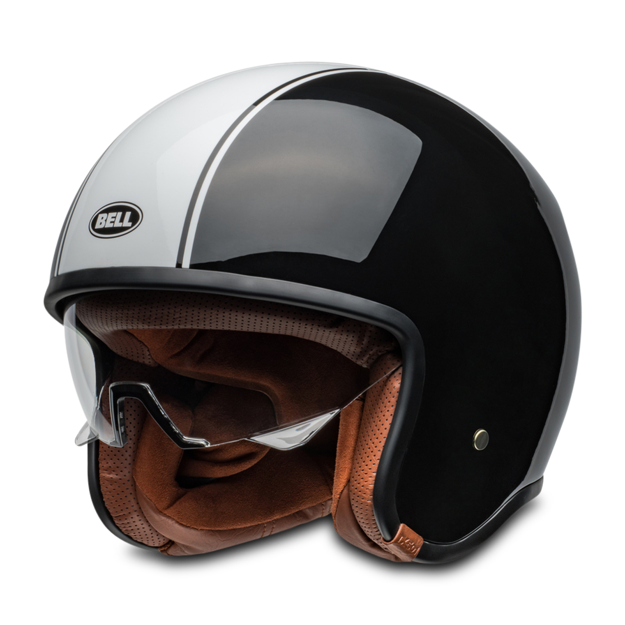 Kask Otwarty Bell TX 501 Czarny/Złamany BiałyS