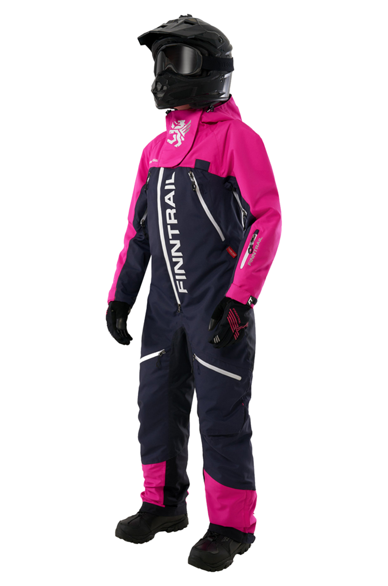 Kombinezon Jednoczęściowy Finntrail Rachel Damski Ciemnoszary/RóżowyM