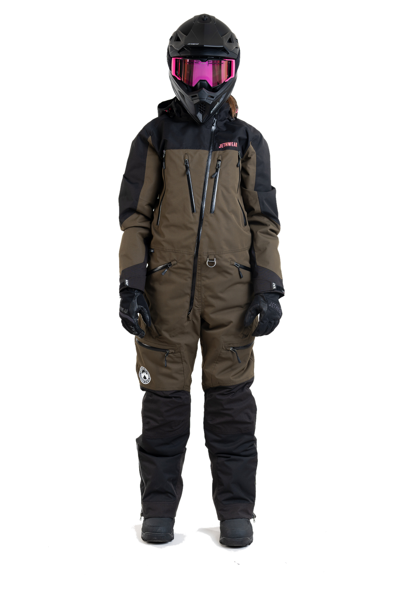 Kombinezon Jednoczęściowy Jethwear Venture (2025) S.A.F.E Damski Oliwkowy/RóżowyXXL