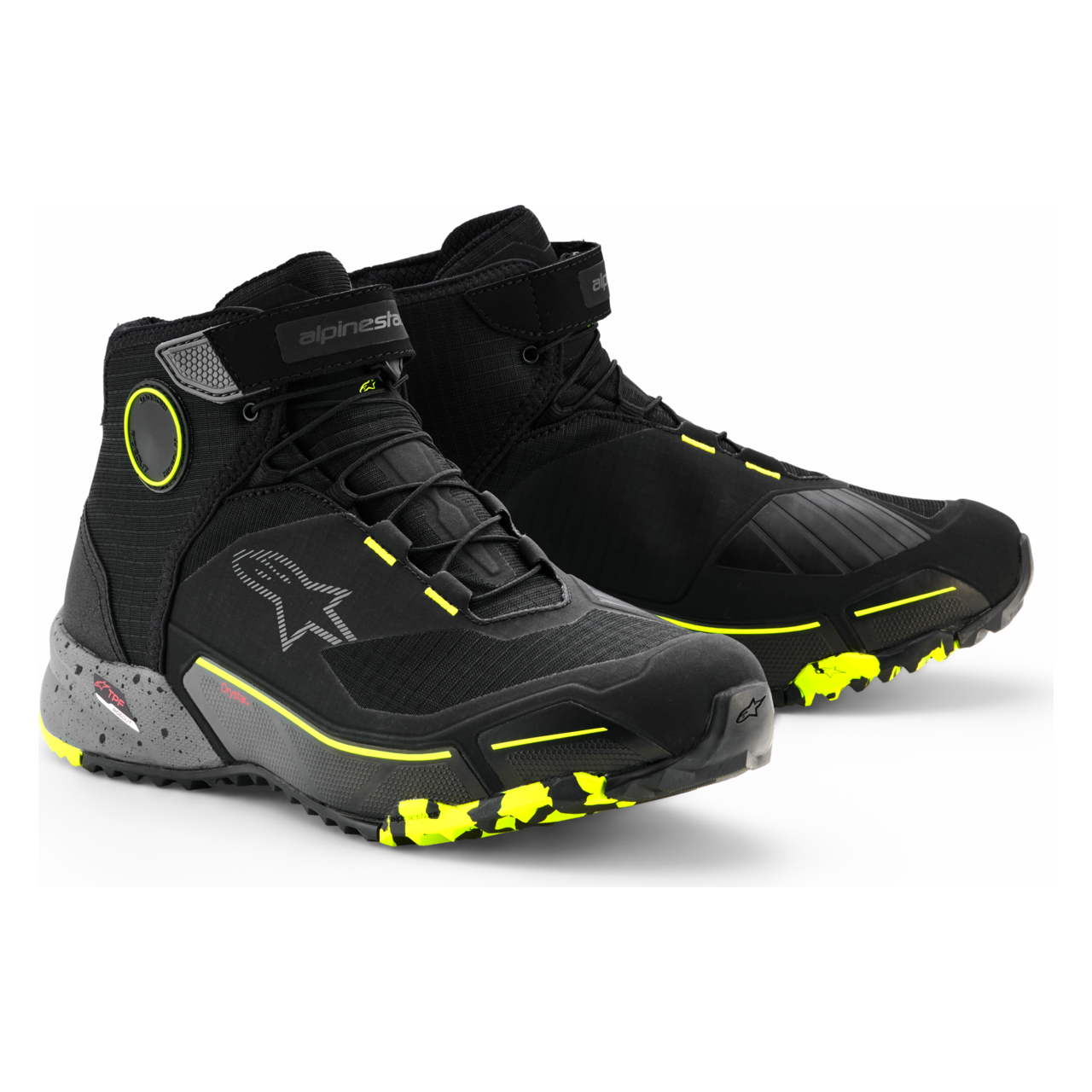Buty Motocyklowe Alpinestars CR-X Drystar Riding Czarny/Szary/Fluorescencyjny Żółty40