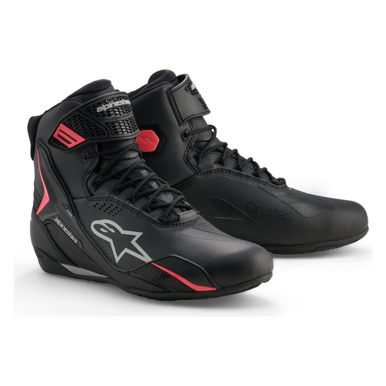 Buty Motocyklowe Alpinestars Stella Faster-4 Drystar Damskie Czarny/Szary/Koralowy Fluo37