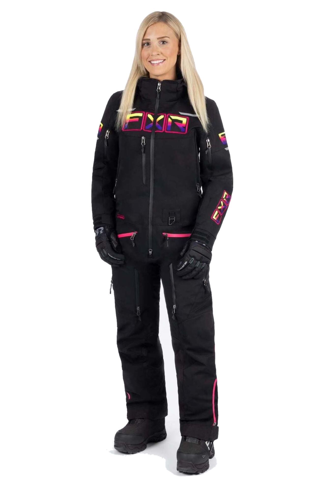 Kombinezon Jednoczęściowy FXR Maverick Lite Damski Czarno/Neonowa fuzja6