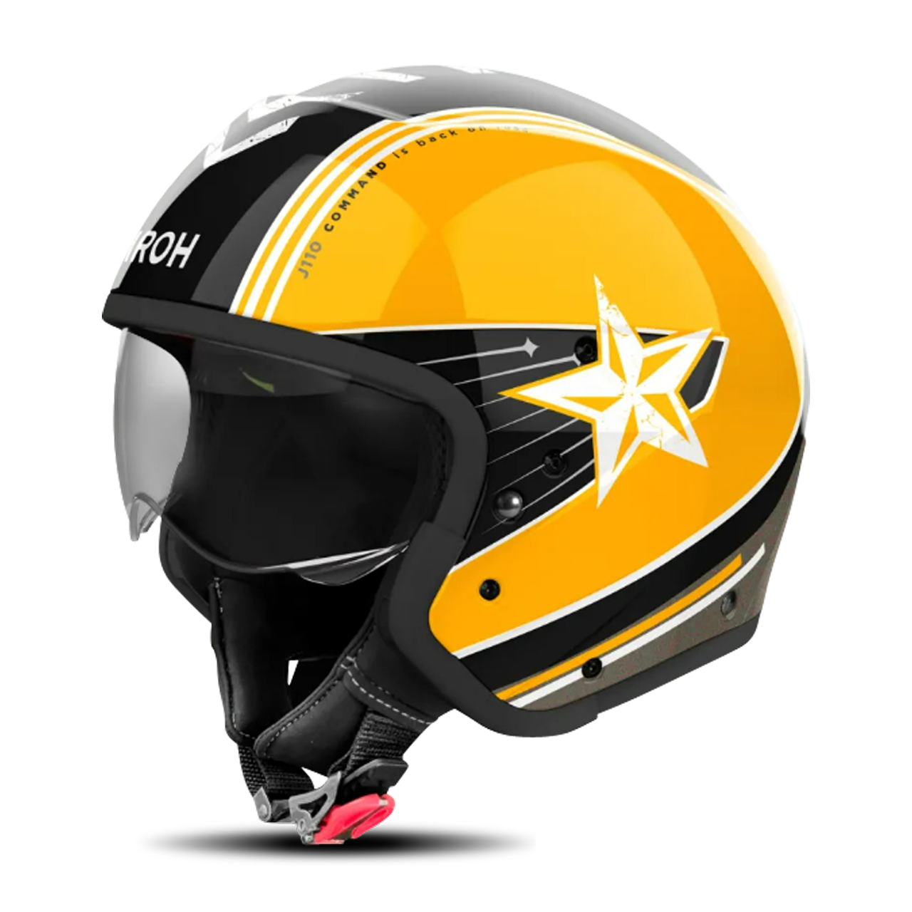 Kask Integralny Airoh J 110 Command Żółty błyszczącyL