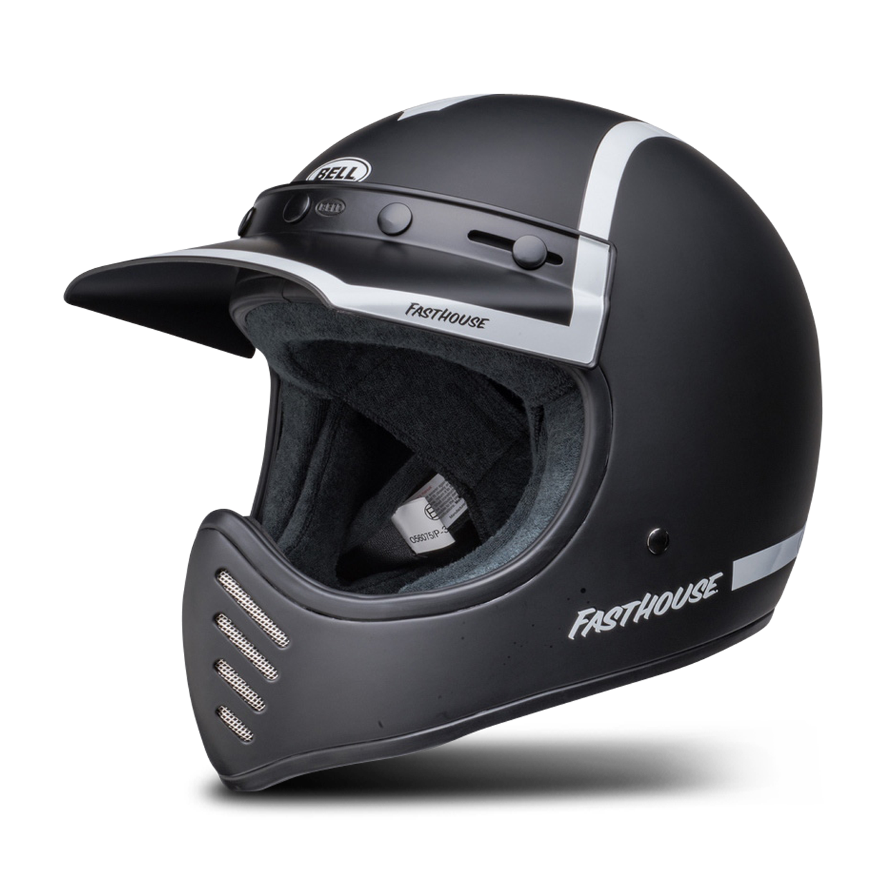 Kask Integralny BELL Moto-3 Classic Czarny/Złamany BiałyM