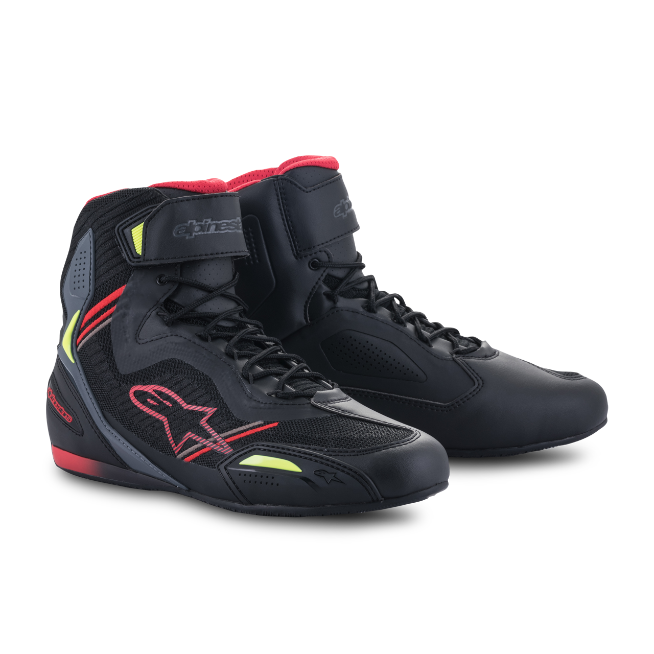 Buty Motocyklowe Alpinestars Faster-3 Rideknit Czarny/Szary/Czerwony Fluorescencyjny42,5