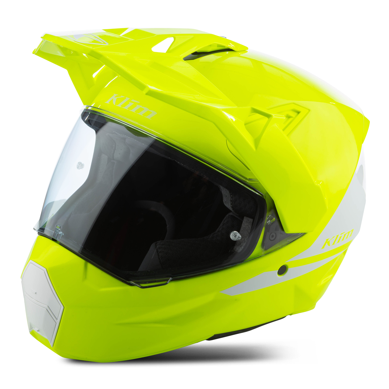 Kask Adventure Klim X1 Alpha Carbon-Matowy Złamany Biały/Hi-VisXXL