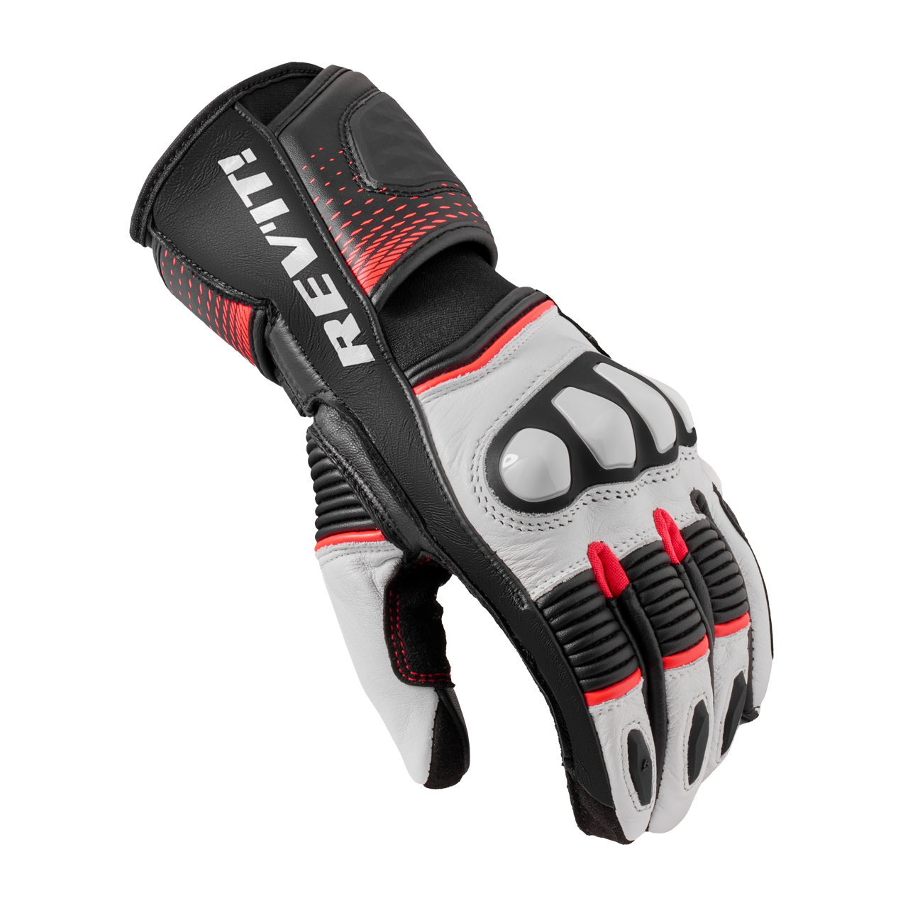 Rękawice Motocyklowe REV'IT! Xena Damskie Złamany Biały/Neonowy CzerwonyS