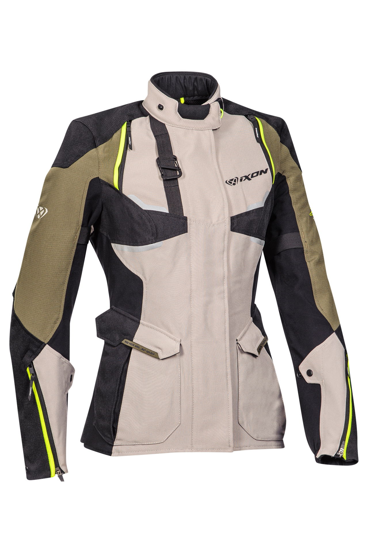 Kurtka Motocyklowa Ixon Eddas Damska Beżowy/Brązowy/Czarny3XL