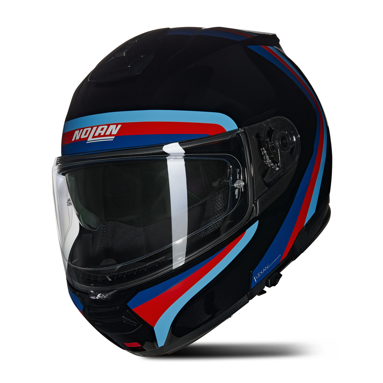 Kask Szczękowy Nolan N100-6 Czarny/Niebieski/Czerwony/JasnoniebieskiM