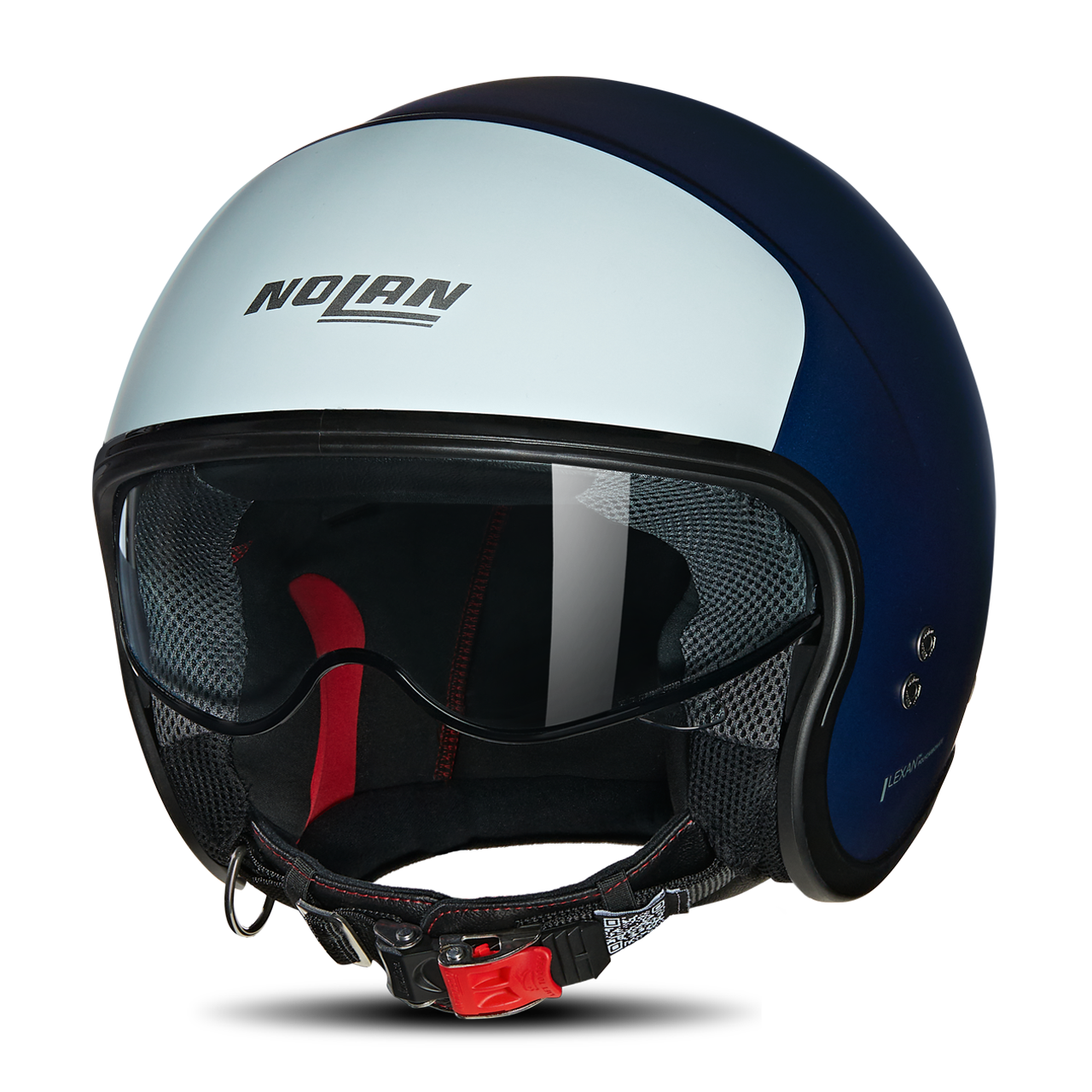 Kask Otwarty Nolan N21 Niebieski/SrebrnyL