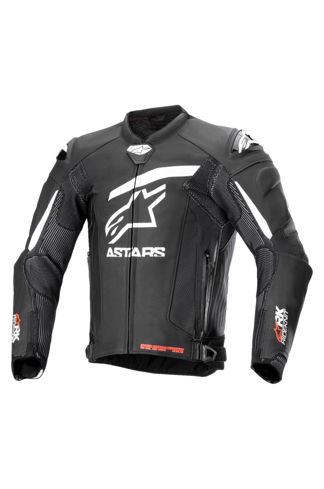 Skórzana Kurtka Motocyklowa Alpinestars GP Plus R V4 Rideknit Czarny/Złamany Biały60