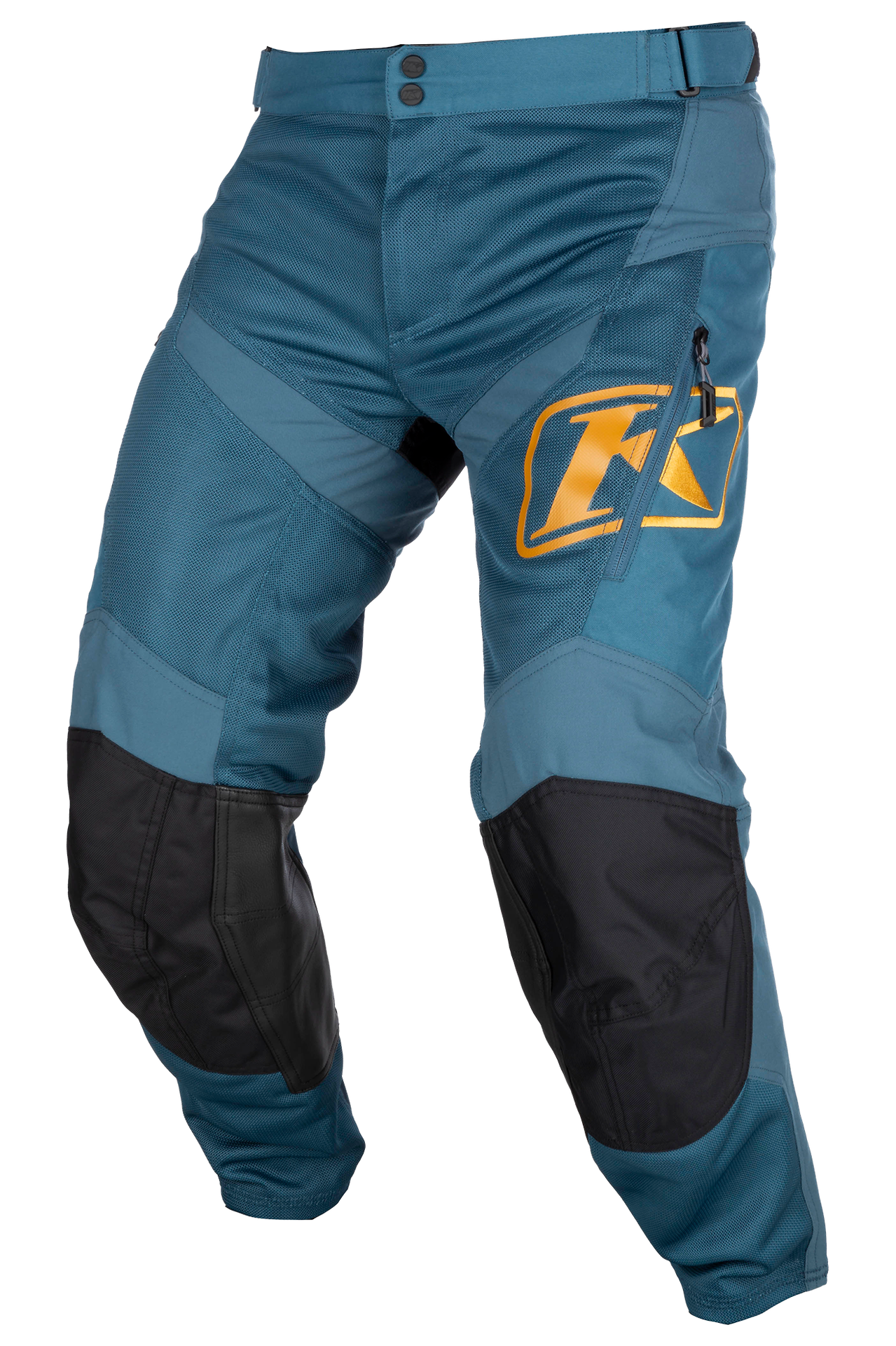 Spodnie Motocyklowe Klim Mojave In The Boot Złocistobrązowy/Petrolowy32