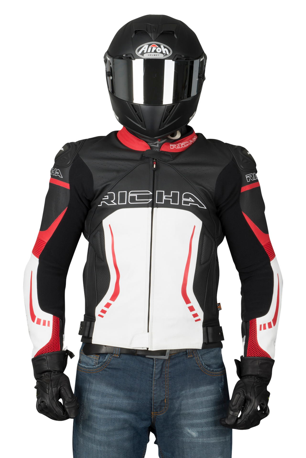 Kurtka Richa Anaconda Czarny/Złamany Biały/CzerwonyM