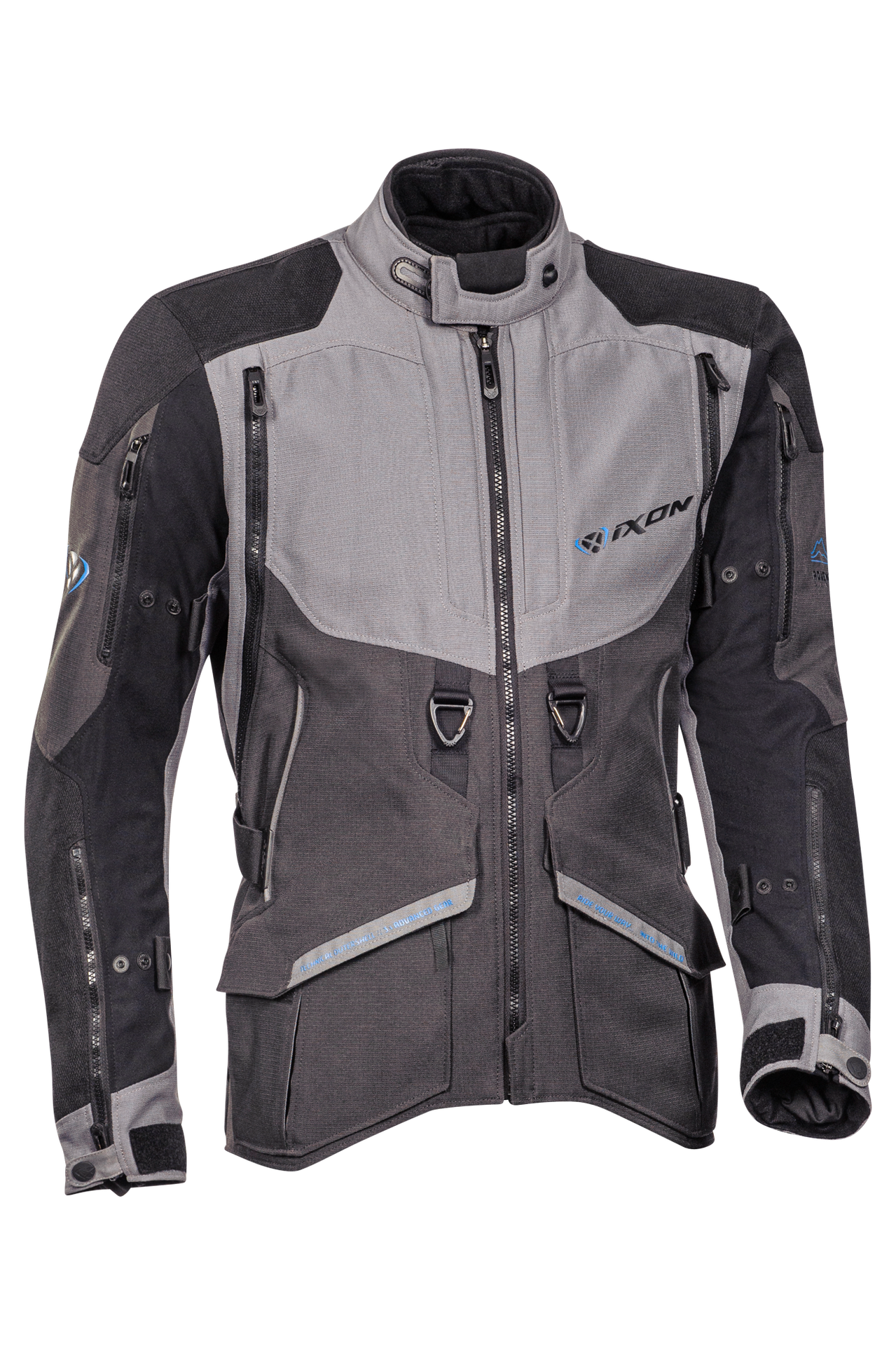 Kurtka Motocyklowa Ixon Ragnar Antracyt/Szary/Niebieski3XL