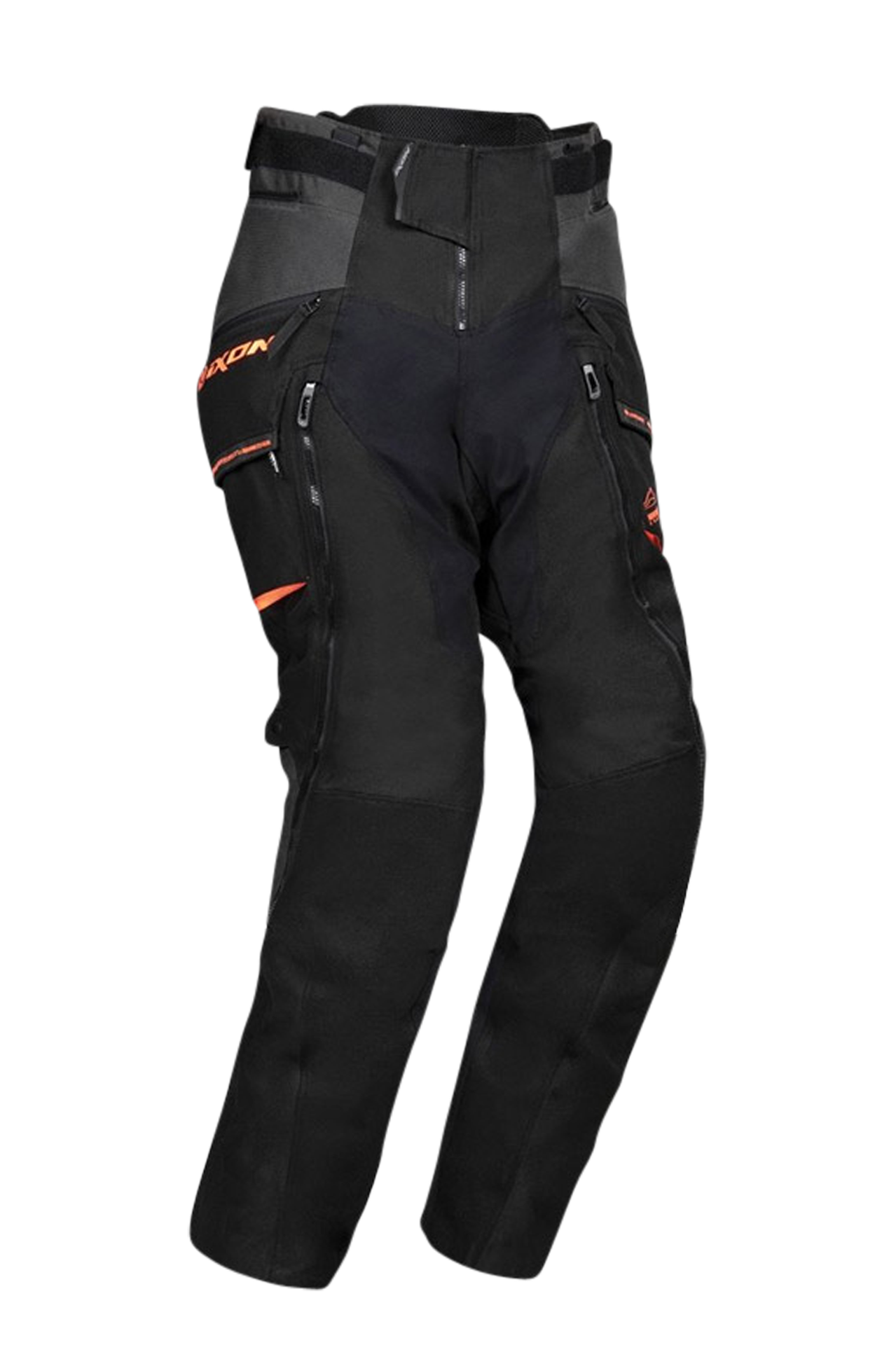 Spodnie Motocyklowe Ixon Ragnar Czarny/Antracyt/PomarańczowyL