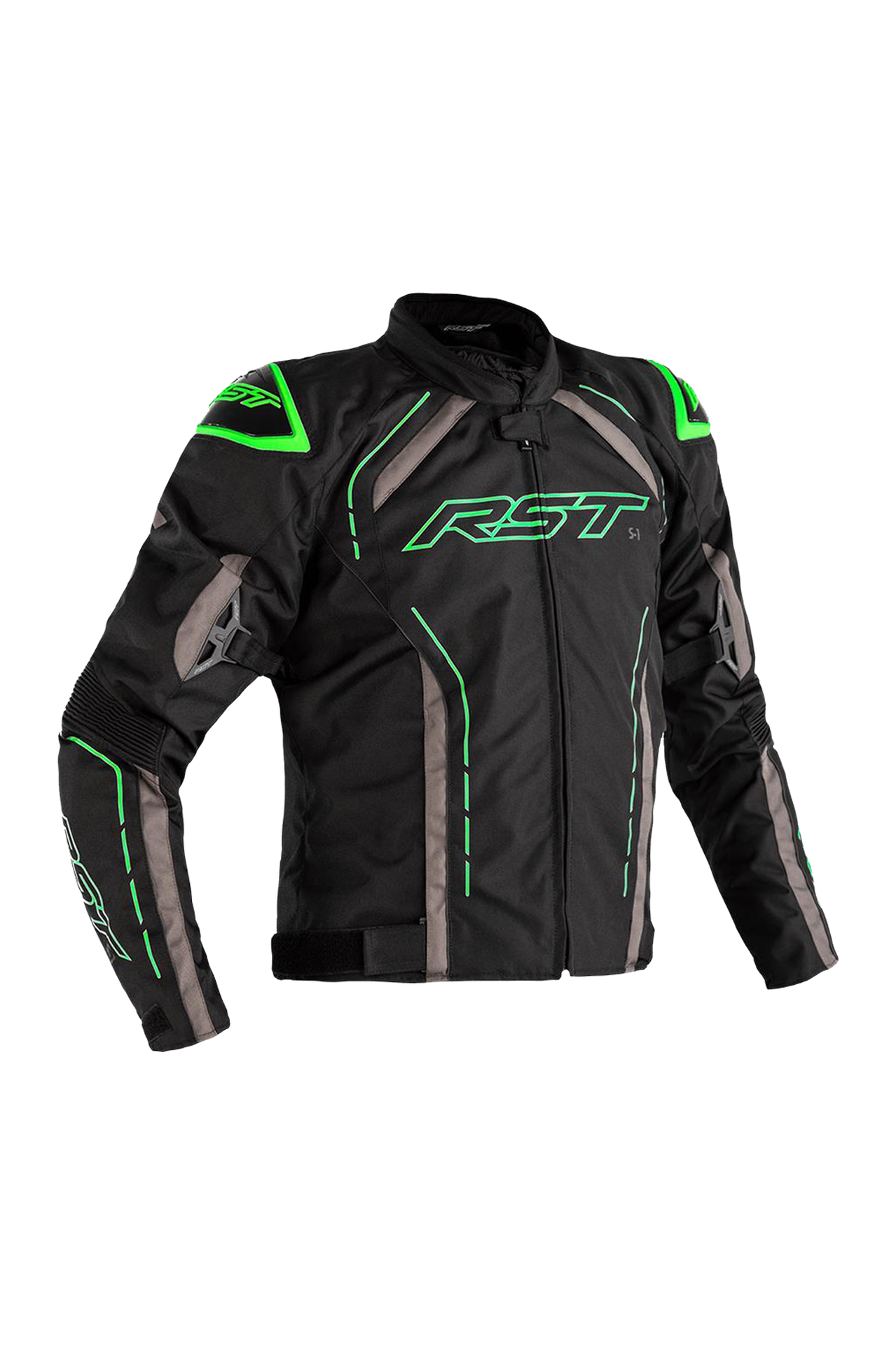 Kurtka Motocyklowa Tekstylna RST S-1 Czarny/Szary/ZielonyXL