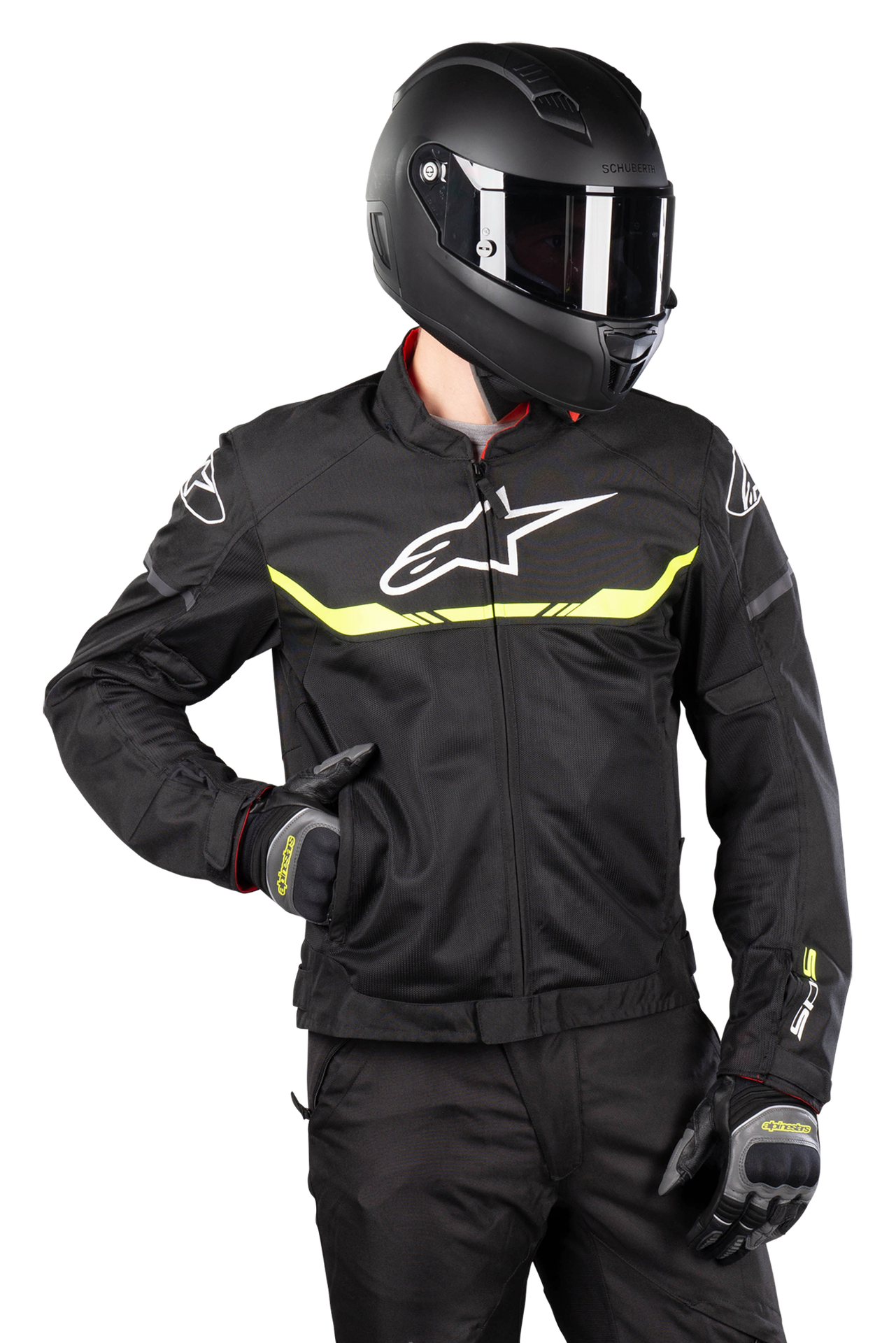 Kurtka Motocyklowa Alpinestars T-SPS Air Czarny/Fluorescencyjny żółty46