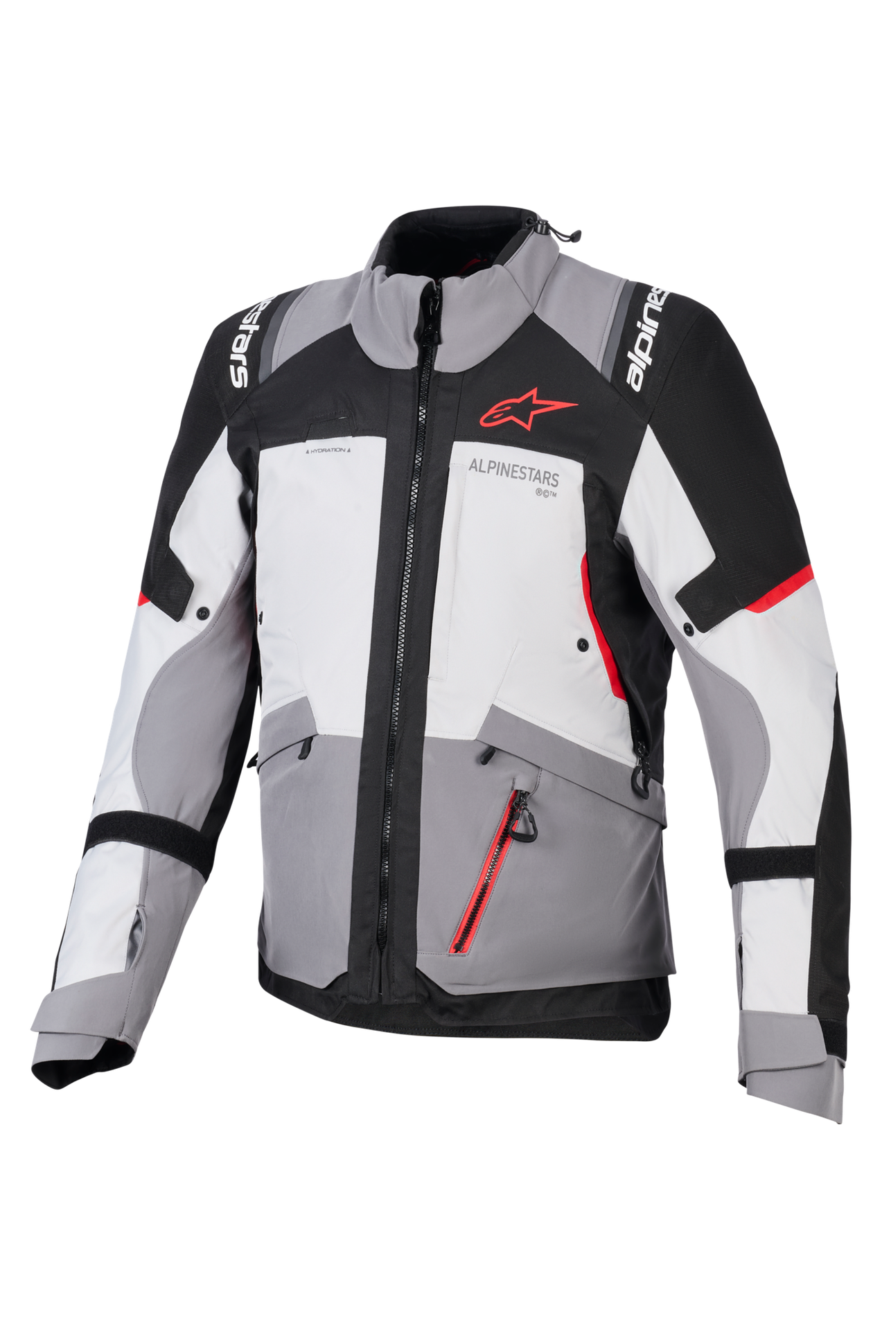 Kurtka Motocyklowa Alpinestars Andes V4 Drystar Ciemnoszary/Lodowy Szary/Czarny/CzerwonyL