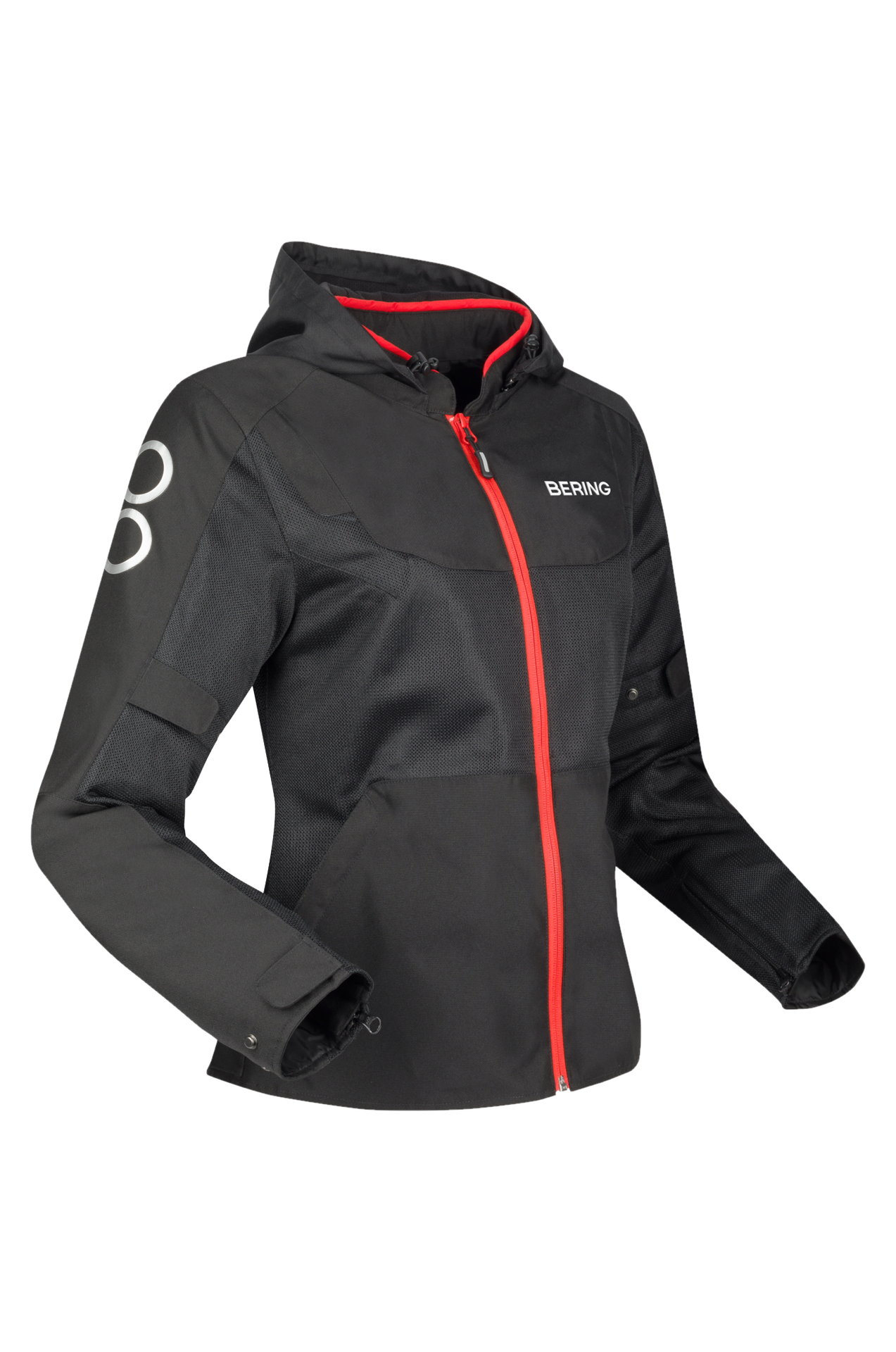Kurtka Motocyklowa Bering Profil Damska Czarny/CzerwonyXXL