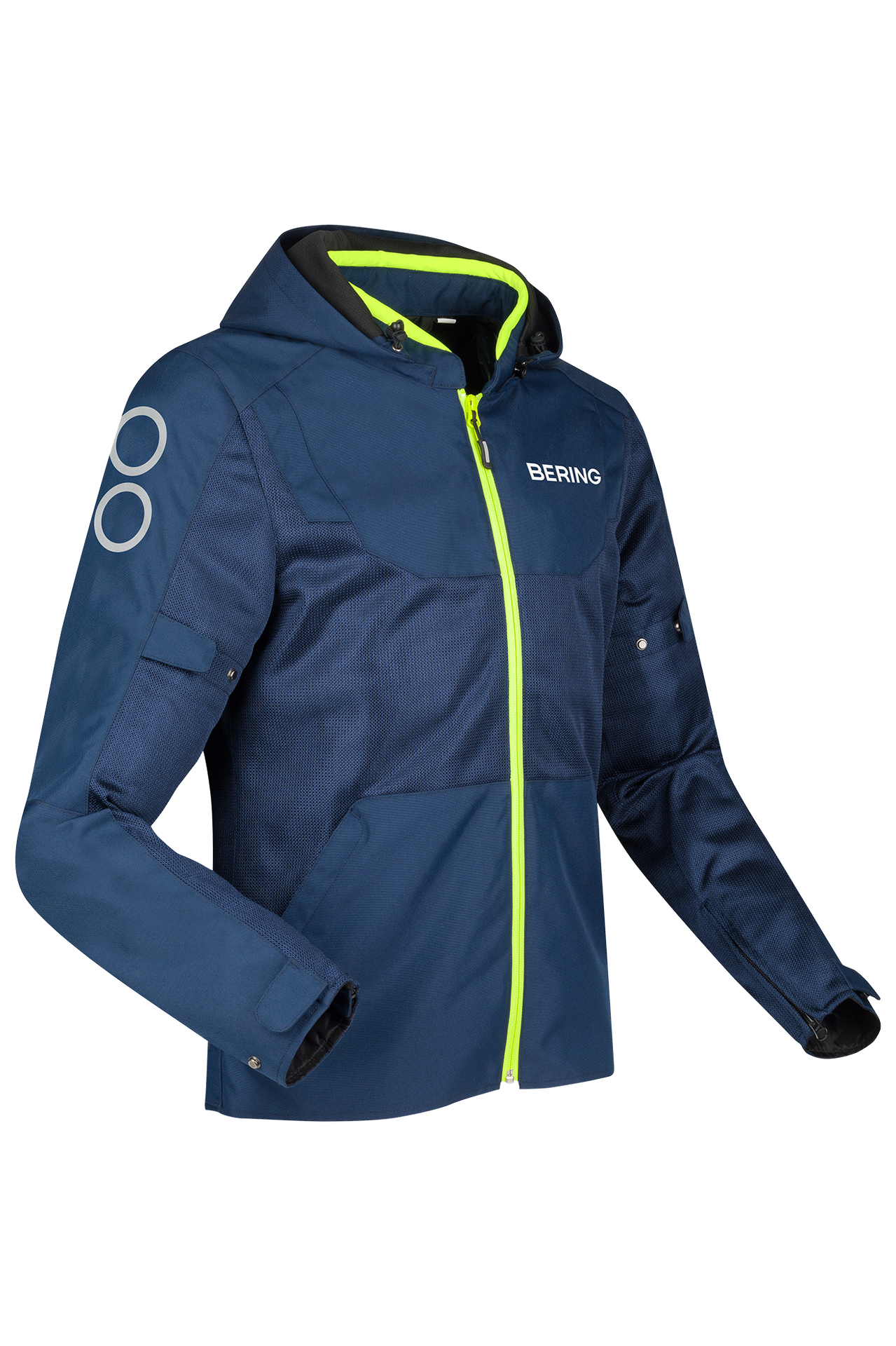 Kurtka Motocyklowa Bering Profil Granatowy/Fluorescencyjny Żółty4XL