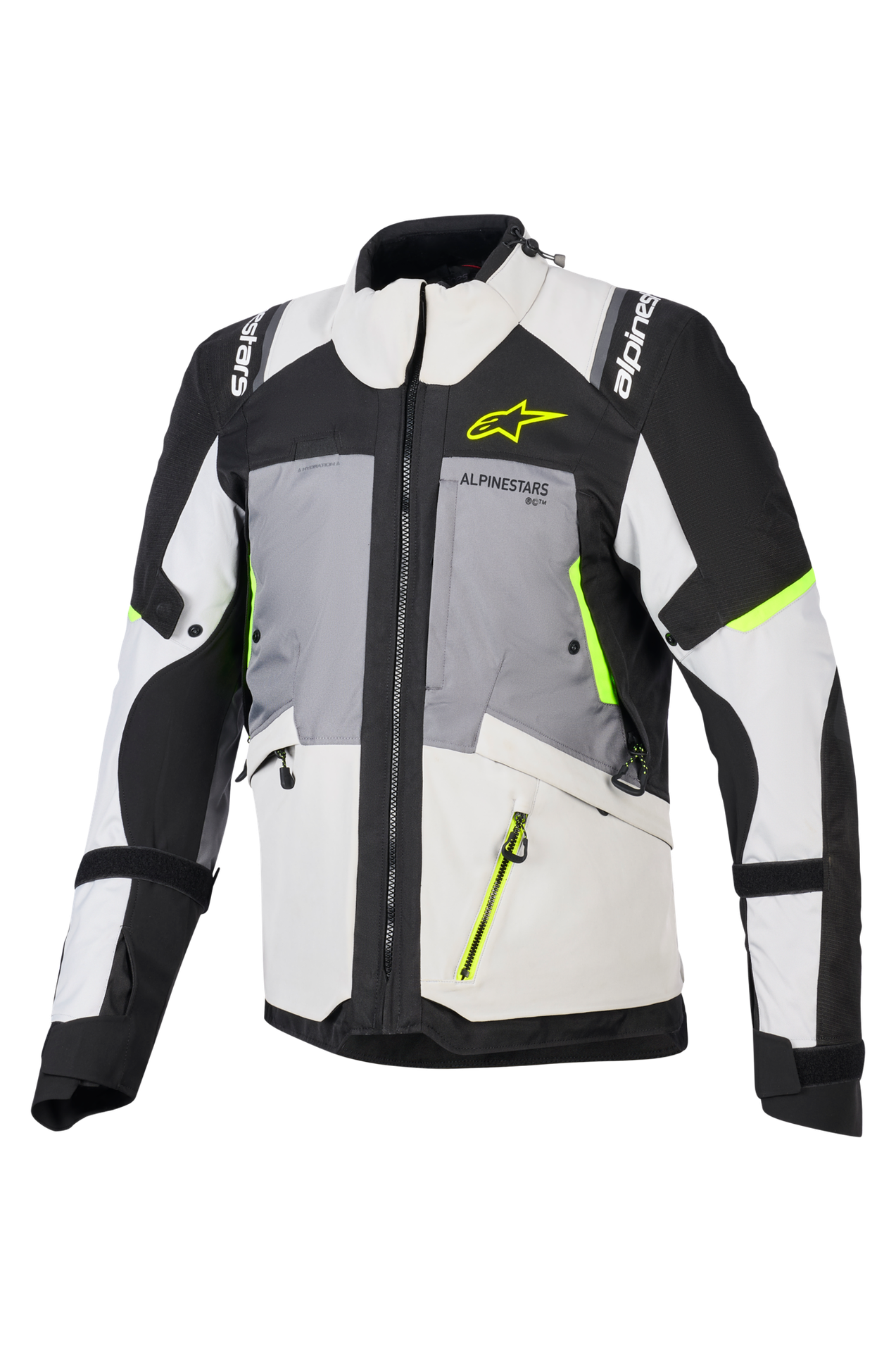 Kurtka Motocyklowa Alpinestars Andes V4 Drystar Ciemnoszary/Lodowy Szary/Czarny/Żółty Fluorescencyjny4XL