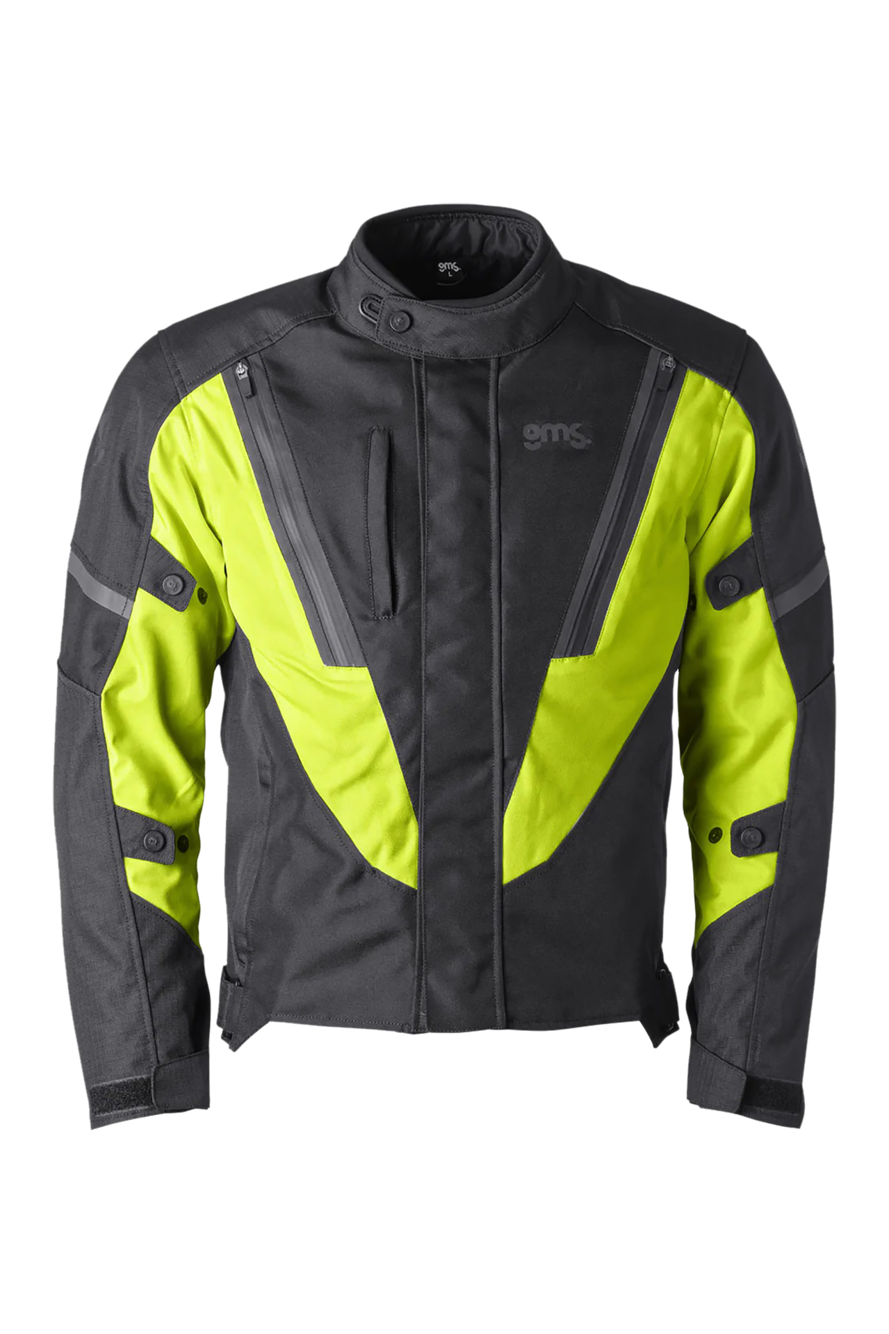 Kurtka Motocyklowa GMS Avon WP Czarny/Fluorescencyjny żółtyS