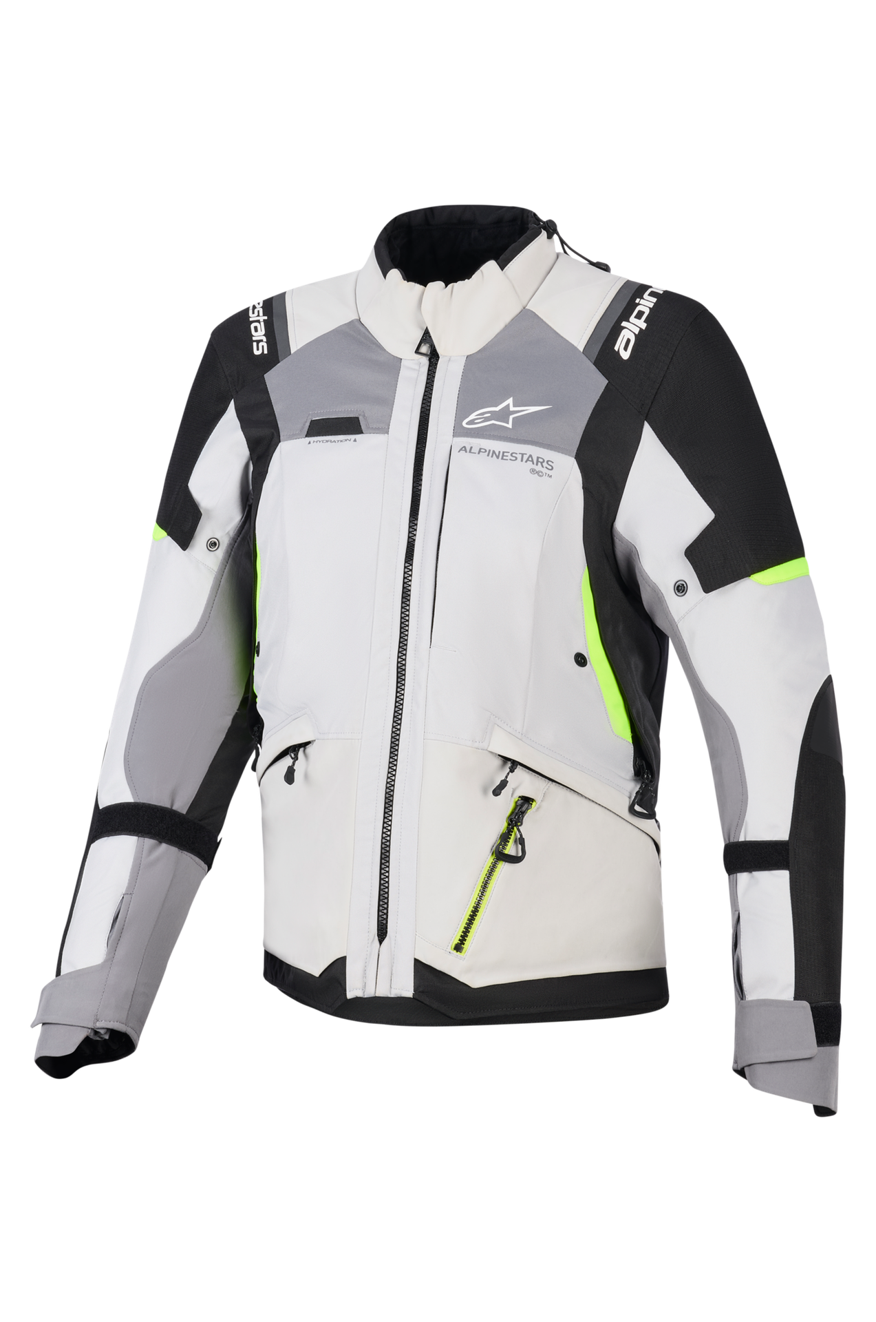 Kurtka Motocyklowa Alpinestars Stella Andes V4 Drystar Damska Szary Lodowy/ Czarny / Żółty fluorescencyjnyM