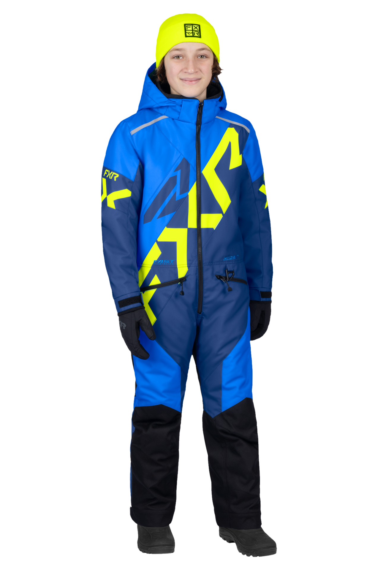 Kombinezon Jednoczęściowy FXR Cold Cross CX 26 Młodzieżowy Niebieski/Ciemnoniebieski/HiVis12
