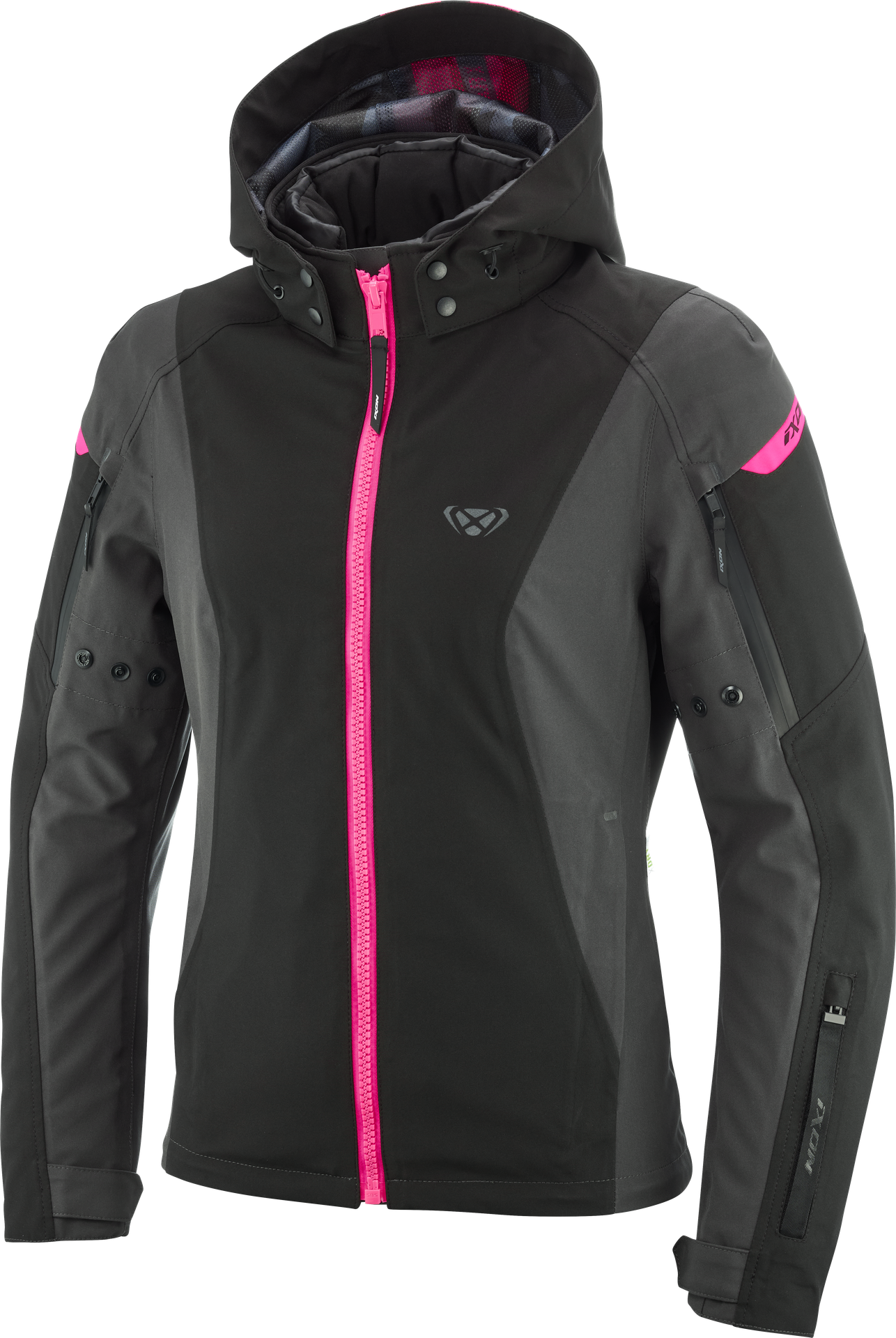 Kurtka Motocyklowa Ixon Burning Damska Antracyt/Czarny/RóżowyS