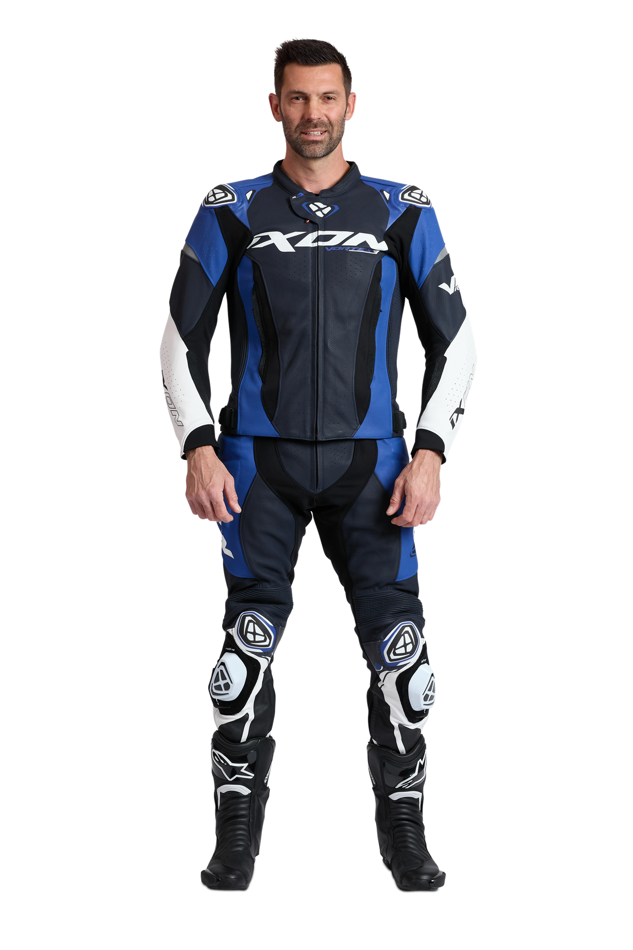 Kurtka Motocyklowa Ixon Vortex 3 Niebieski/Złamany BiałyL