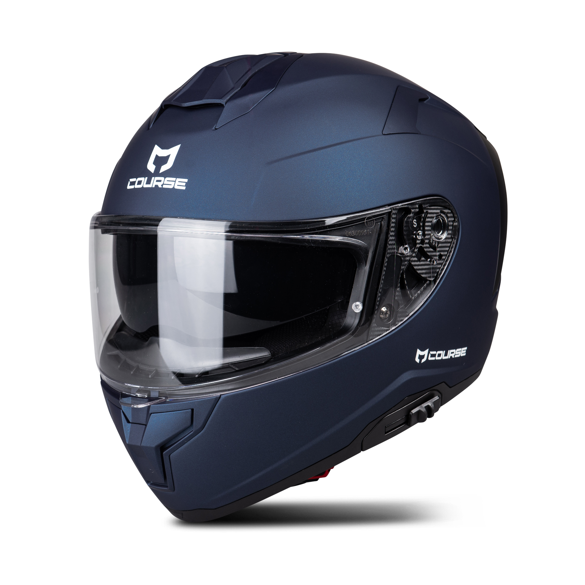 Kask Integralny Course Raider Evo Metaliczny NiebieskiS