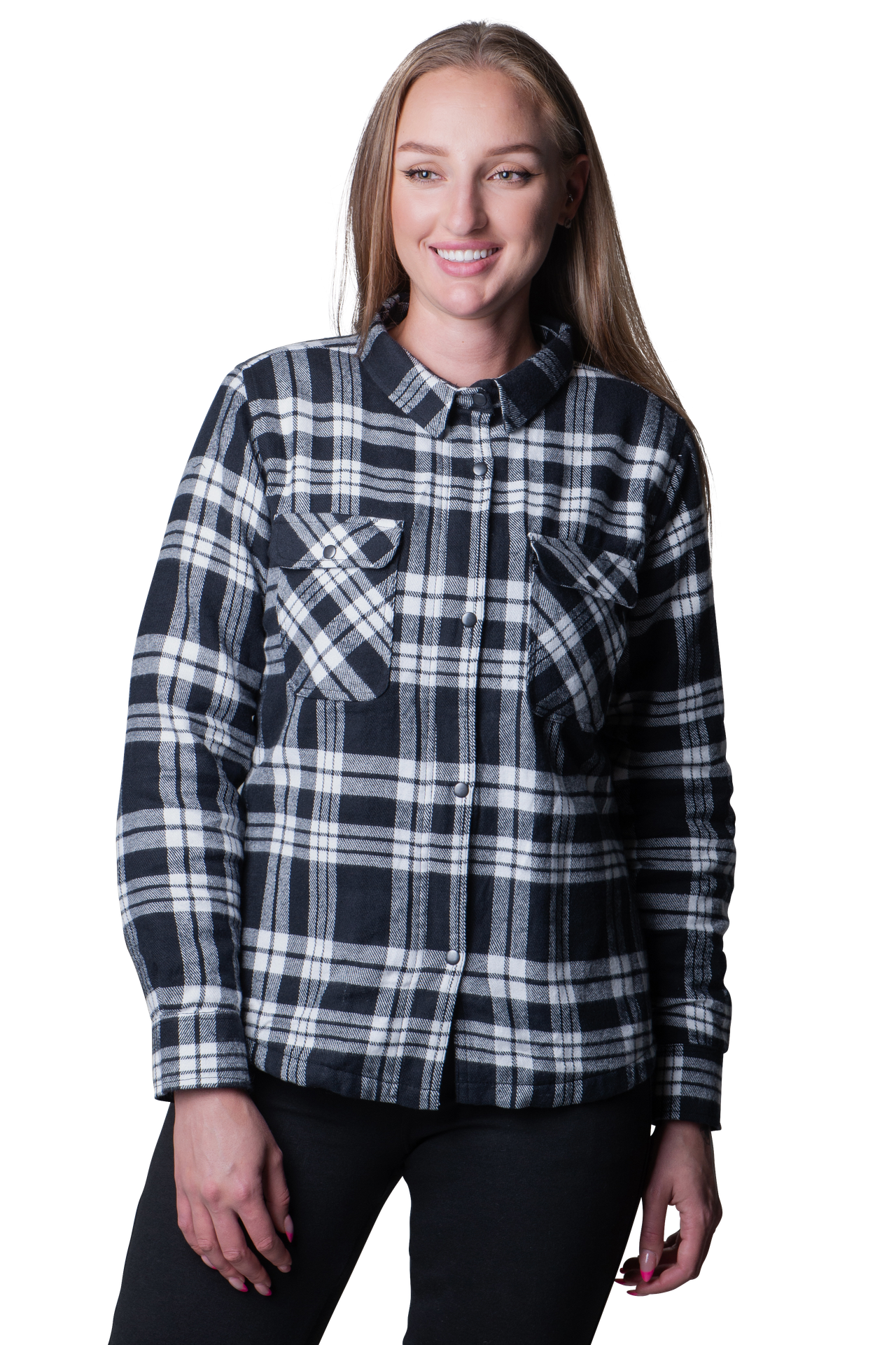 Wzmocniona Aramidem Koszula Course Damska Czarny/Złamany BiałyXS