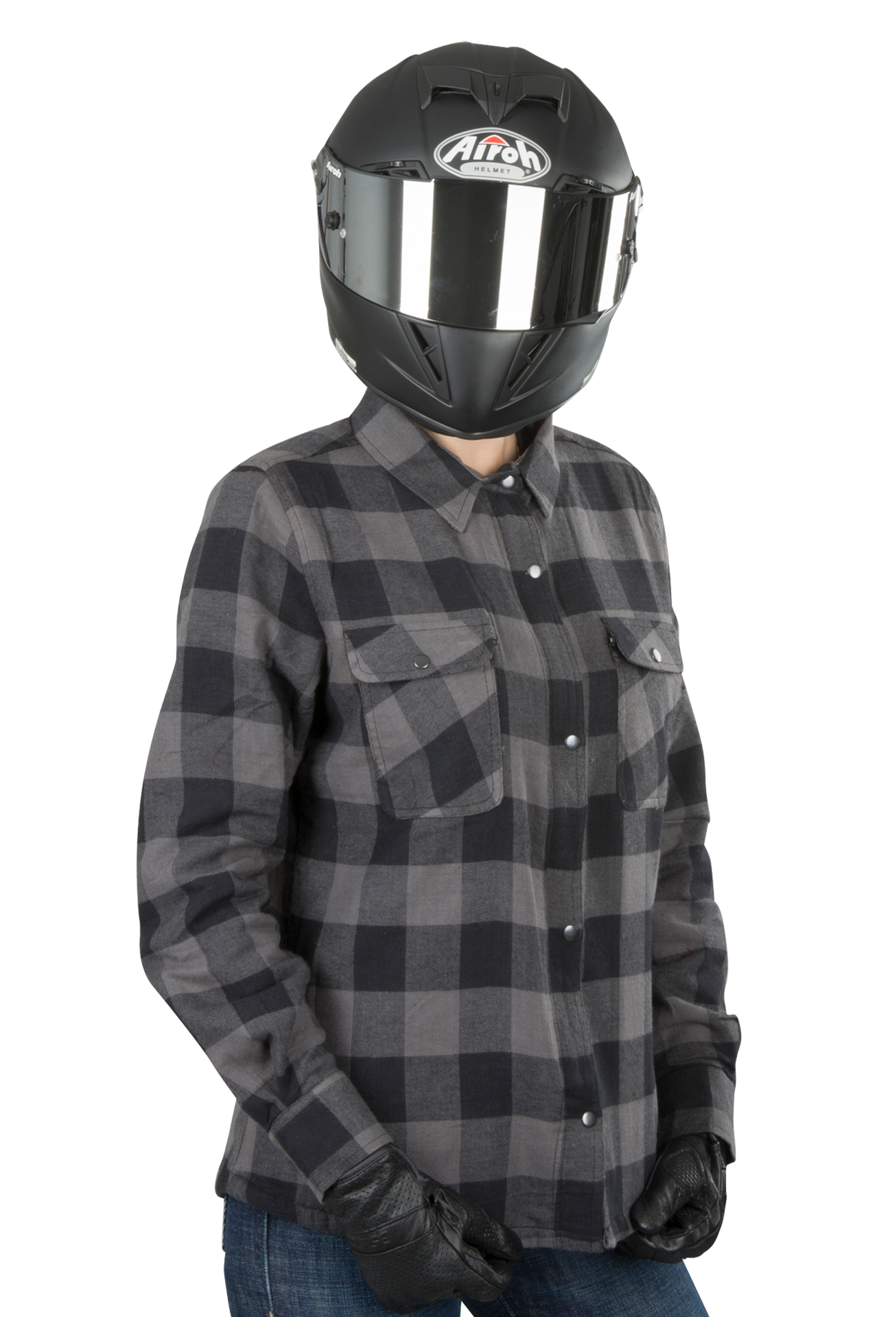 Overshirt Course Wzmocniony Aramidem Damski Czarny/SzaryXS