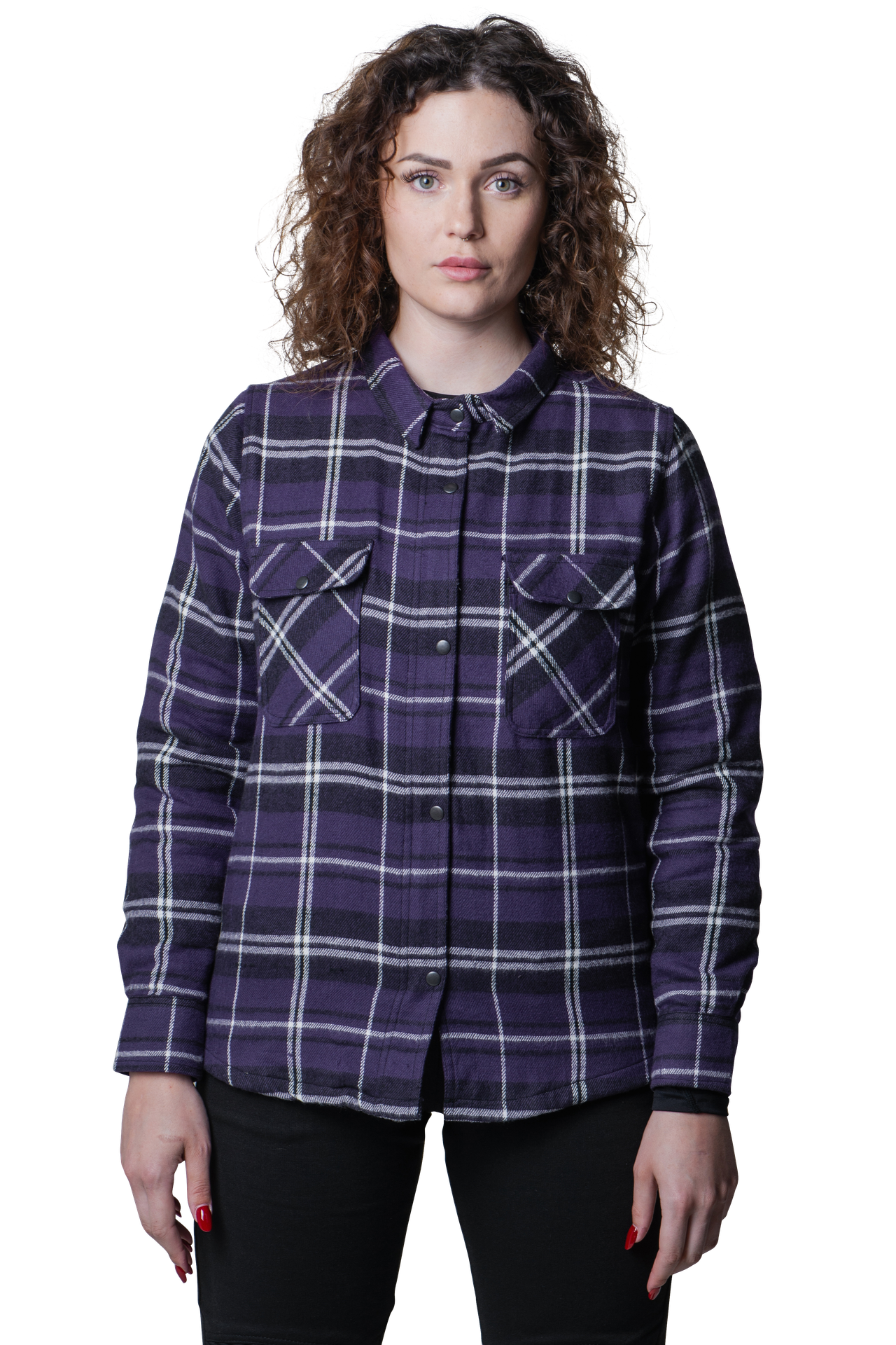 Overshirt Course Wzmocniony Aramidem Damski Czarny/FioletowyXS