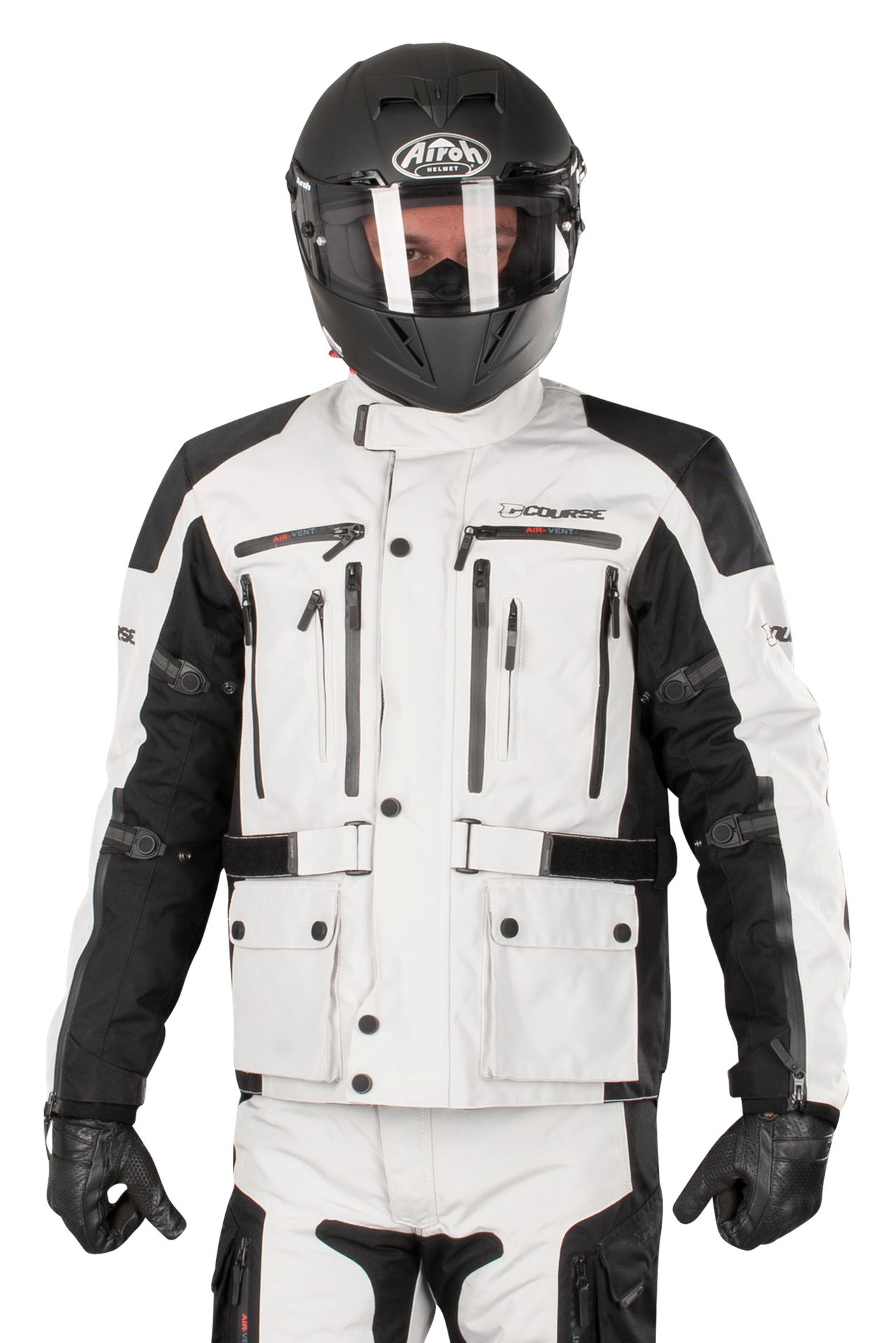 Kurtka Motocyklowa Course Four Seasons 2.0 Jasnoszary/CzarnyS