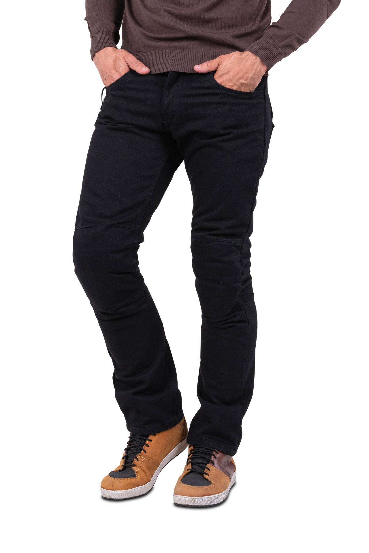 Jeansy Motocyklowe Course Drift Straight/Regular Wzmocnione Aramidem CzarnyW32 x L32