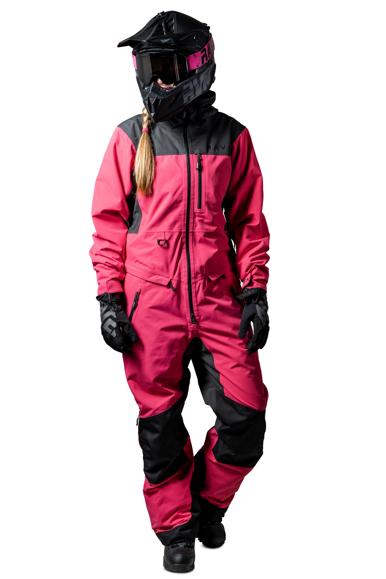Kombinezon Jednoczęściowy Raven Boondocker Damski Grafitowy RóżowyXL