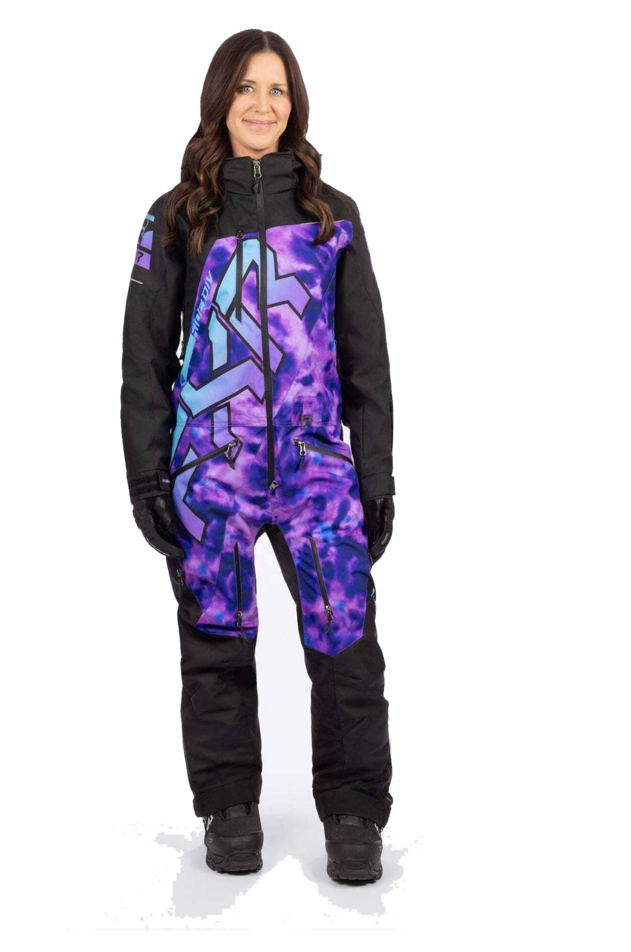 Kombinezon Jednoczęściowy FXR CX Lite Damski Czarno-Fioletowy Barwnik6
