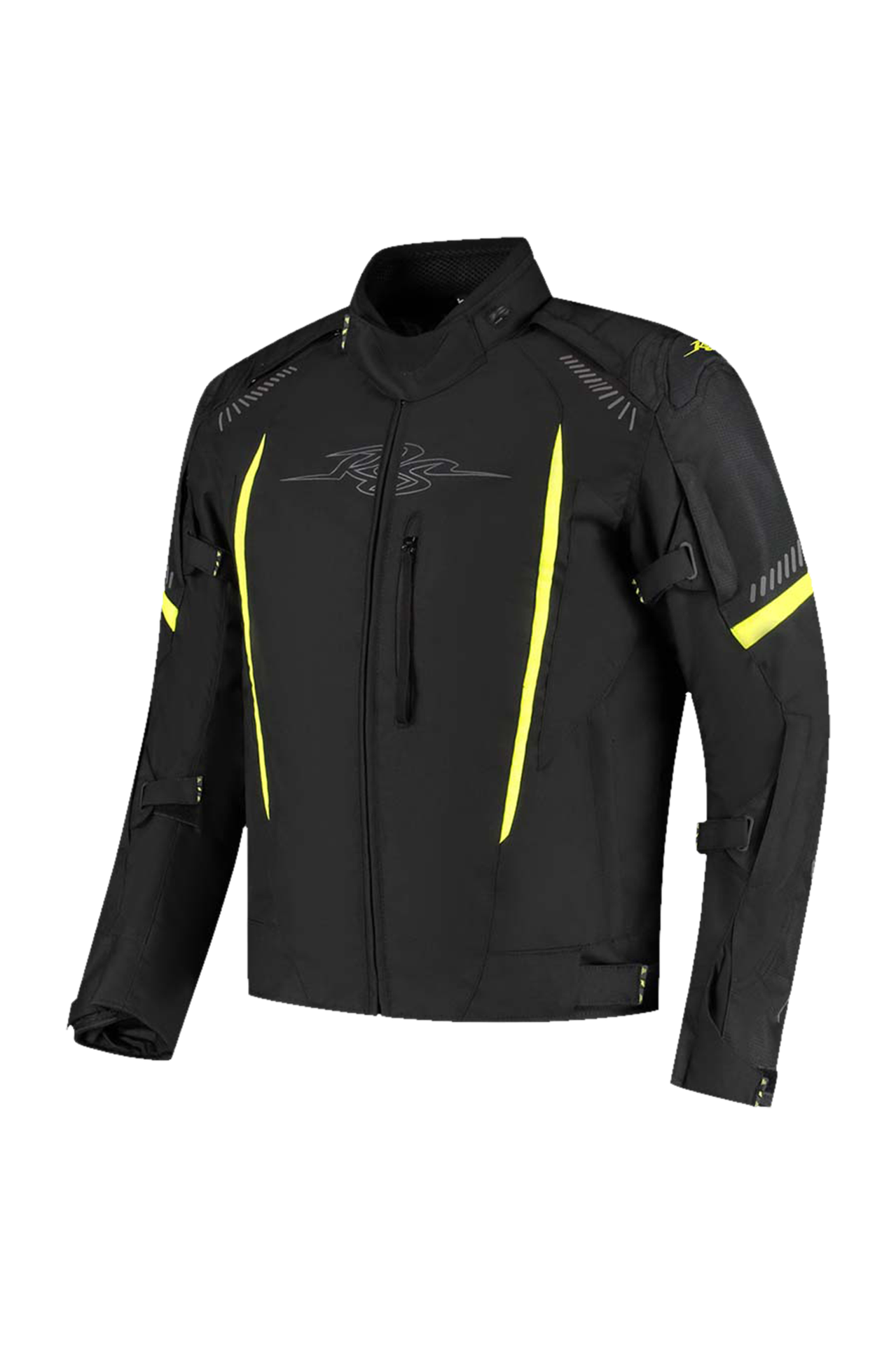 Kurtka MC Rusty Stitches Pete Czarny/Fluorescencyjny żółtyM