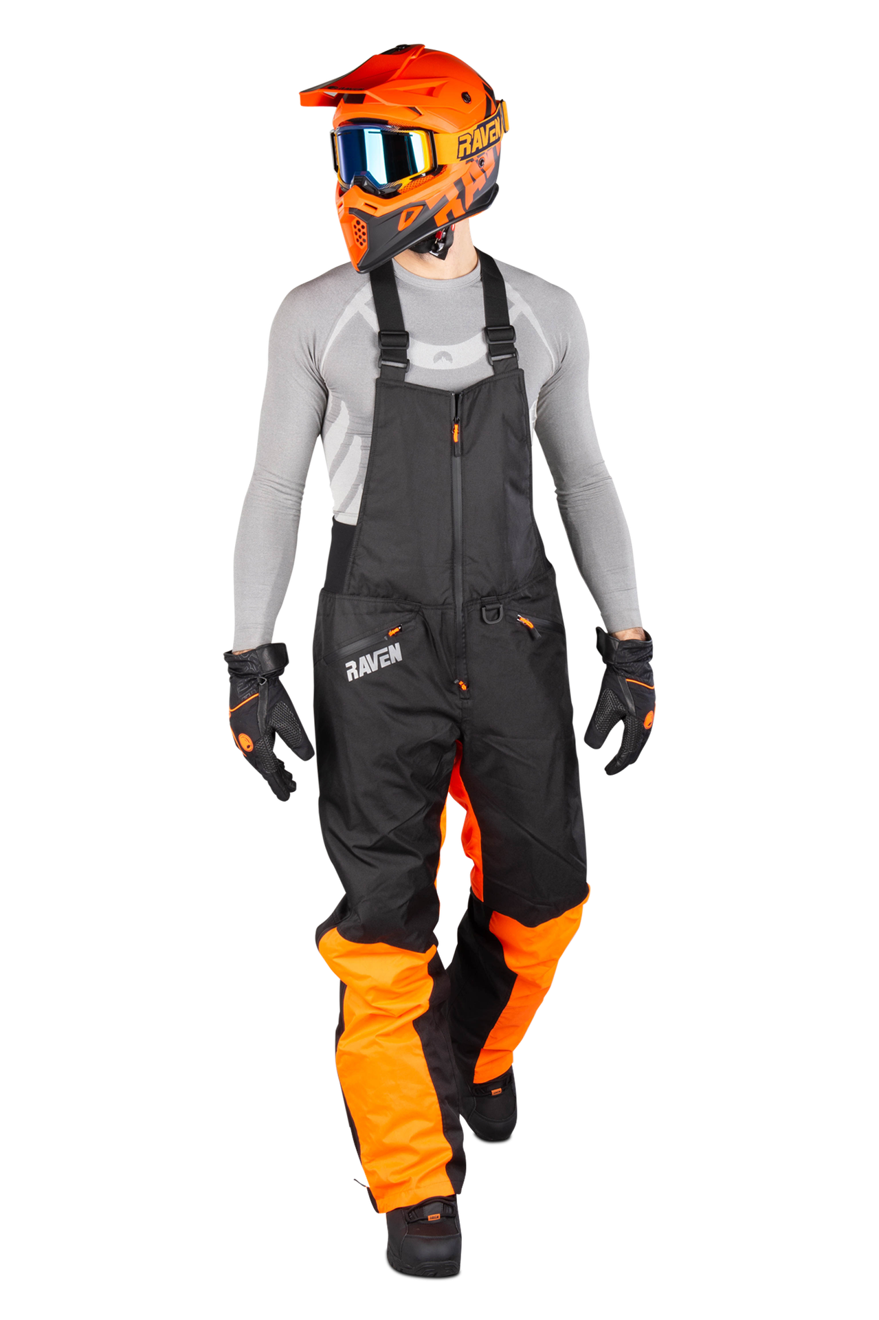 Spodnie Raven Frontline Czarny/PomarańczowyXXS