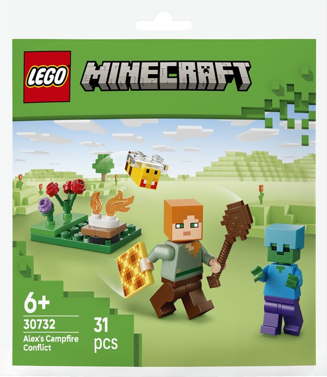 LEGO Minecraft Potyczka Alex przy ognisku