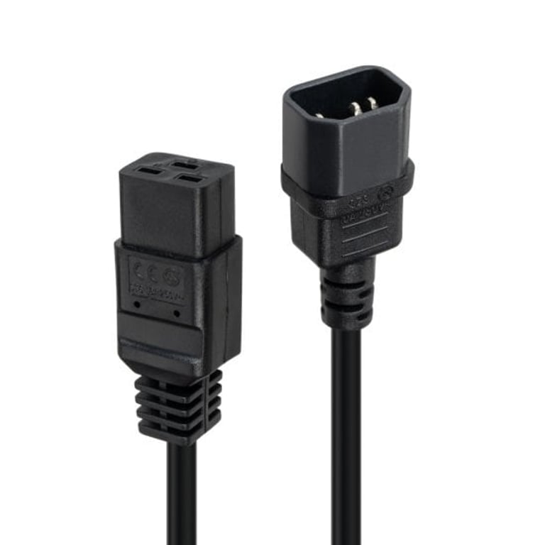 Lindy 30491 kabel zasilające Czarny 2 m IEC C14 IEC C19