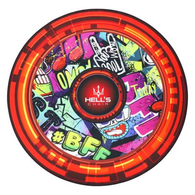 HELL'S CHAIR Mata pod fotel Rainbow Graffitowy