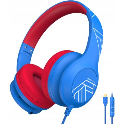 PowerLocus Wired Headphones PLED Wired Kids BlueRe