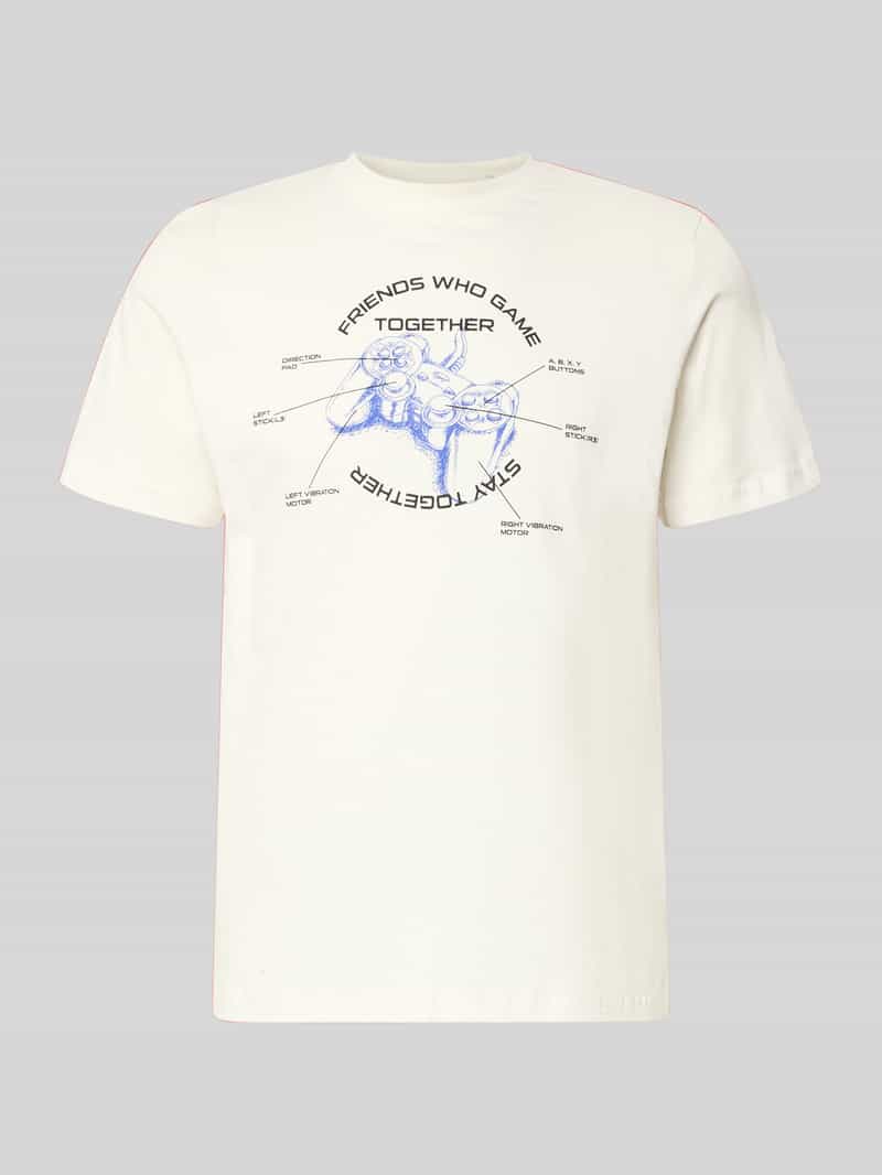 T-shirt o kroju regular fit z nadrukiem z motywem model ‘Klements’