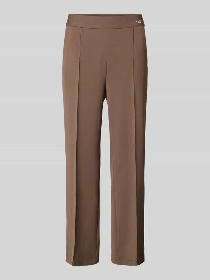 Spodnie materiałowe o kroju straight fit z ozdobnym szwem model ‘Cameron’