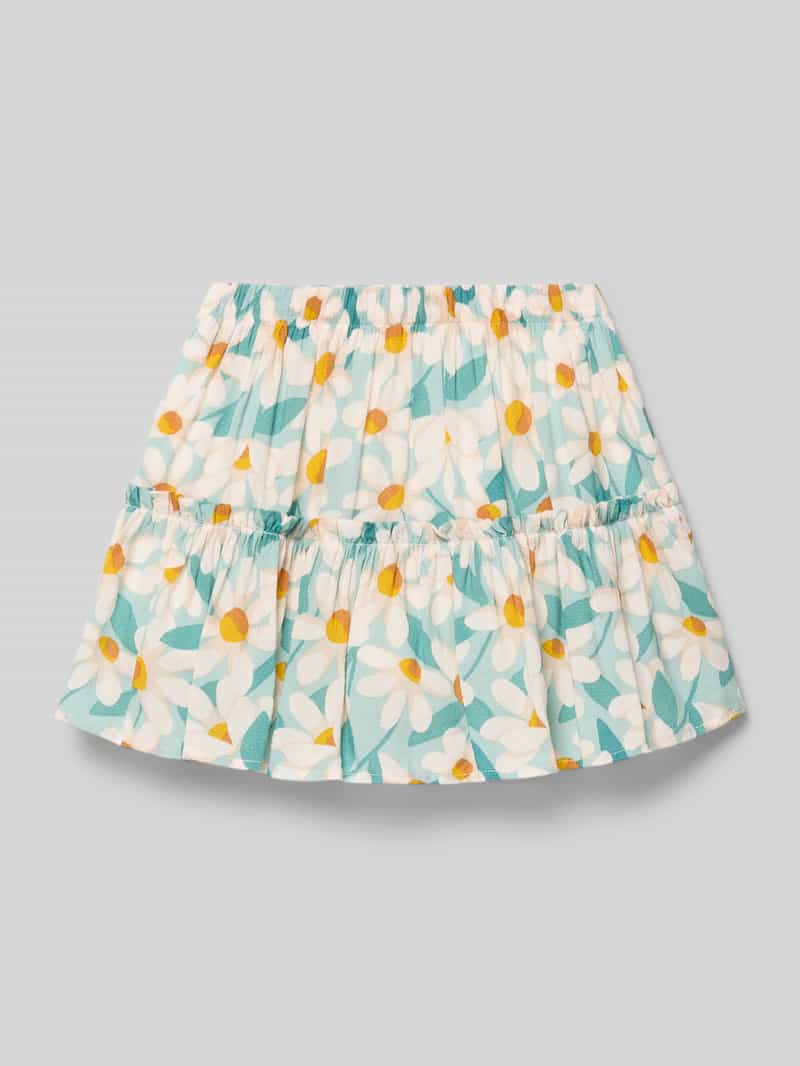 Spódnica z wiskozy ze wzorem na całej powierzchni